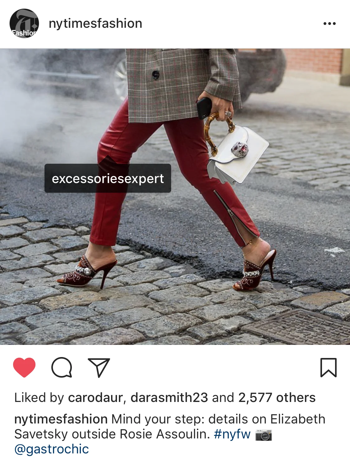 NY Times Fashion Instagram Gastrochic
