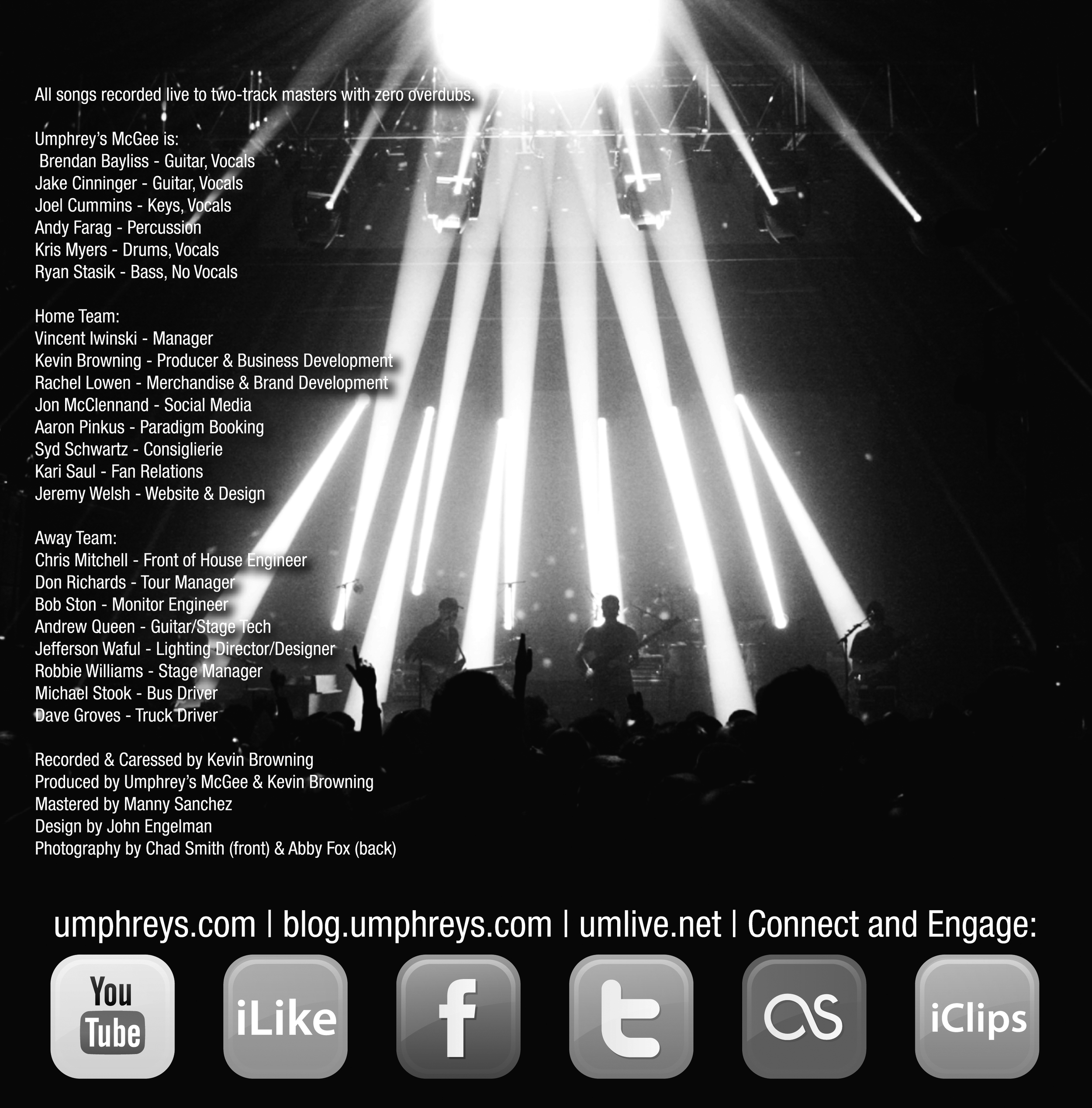 Umphrey's McGee Hall Of Fame: Class of 2011 Insert Back