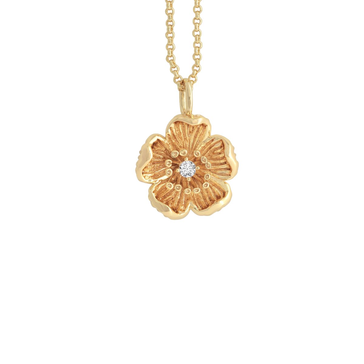Wildflowers Gold Pendant Necklace