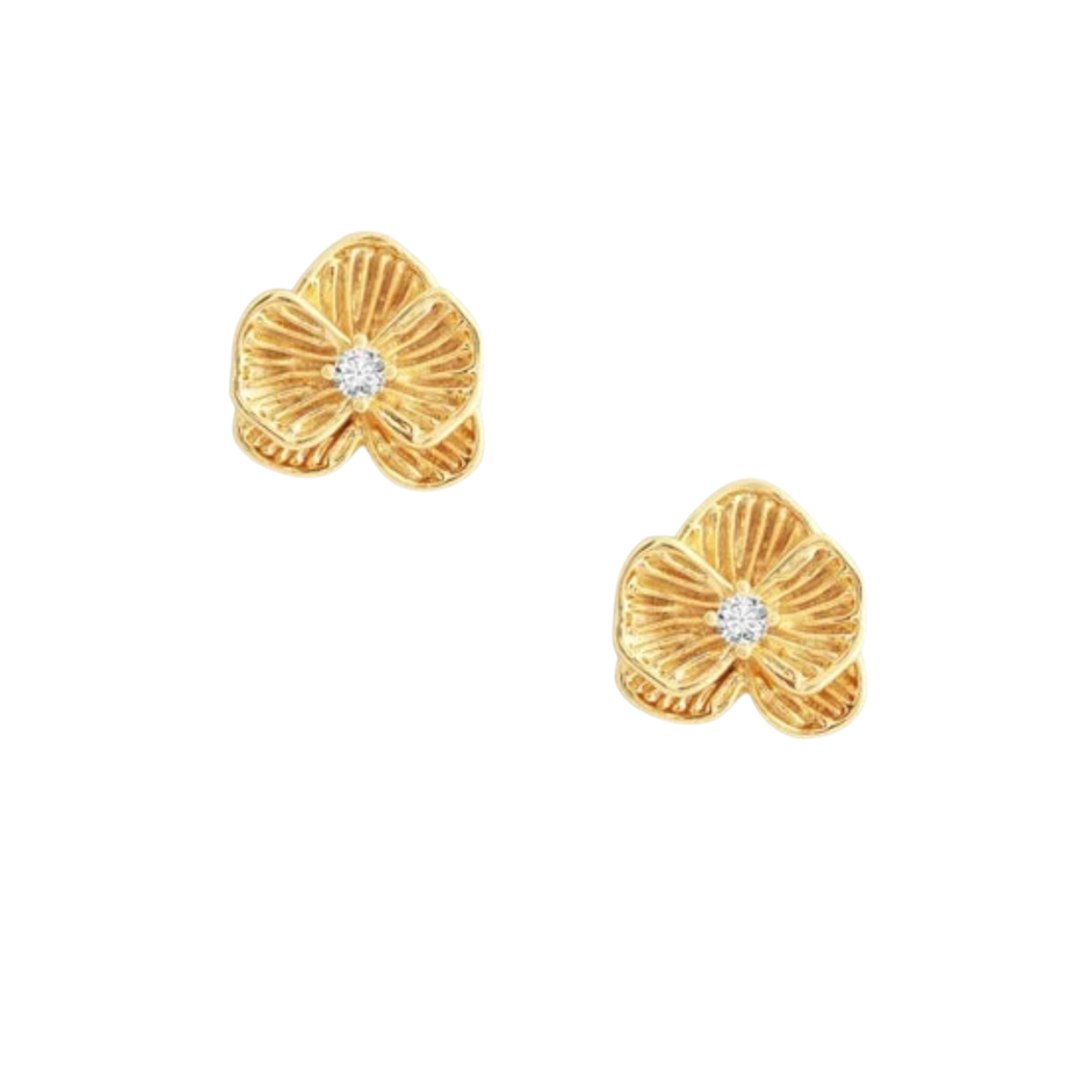 Anabel Aram Orchid Gold Stud Earrings