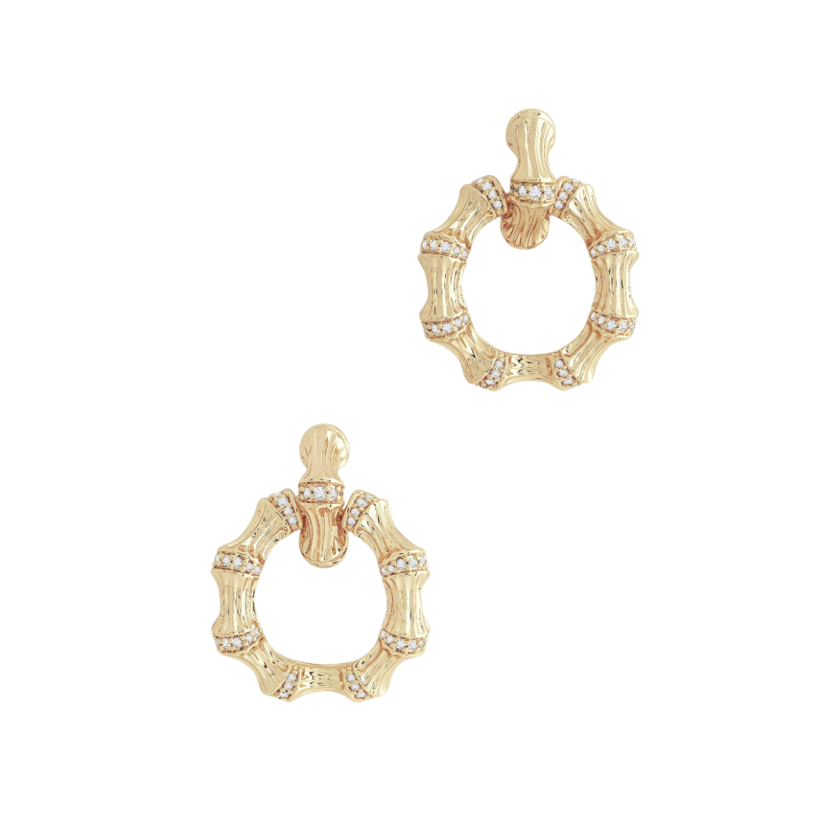 Bamboo Double Hoop Earrings