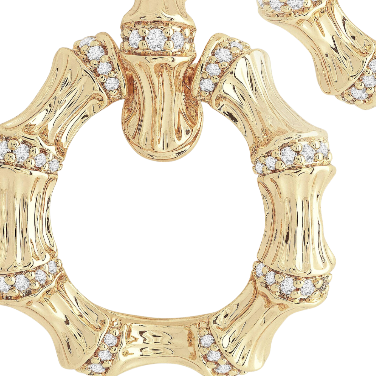 Anabel Aram Bamboo Double Hoop Earrings