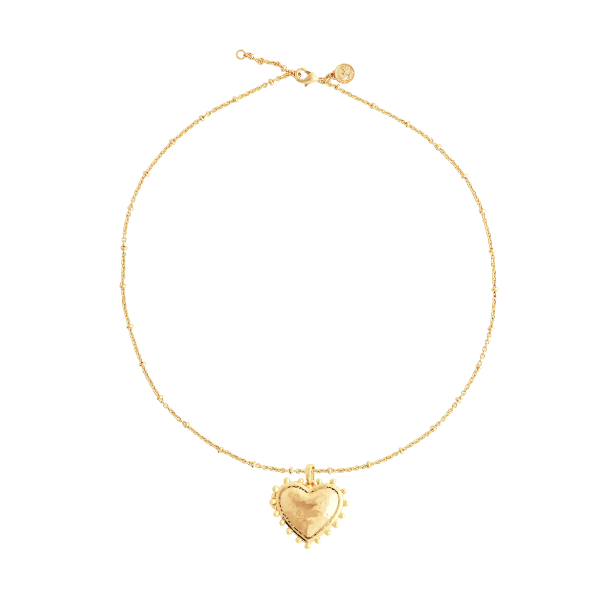 Large Gold Heart Locket Necklace