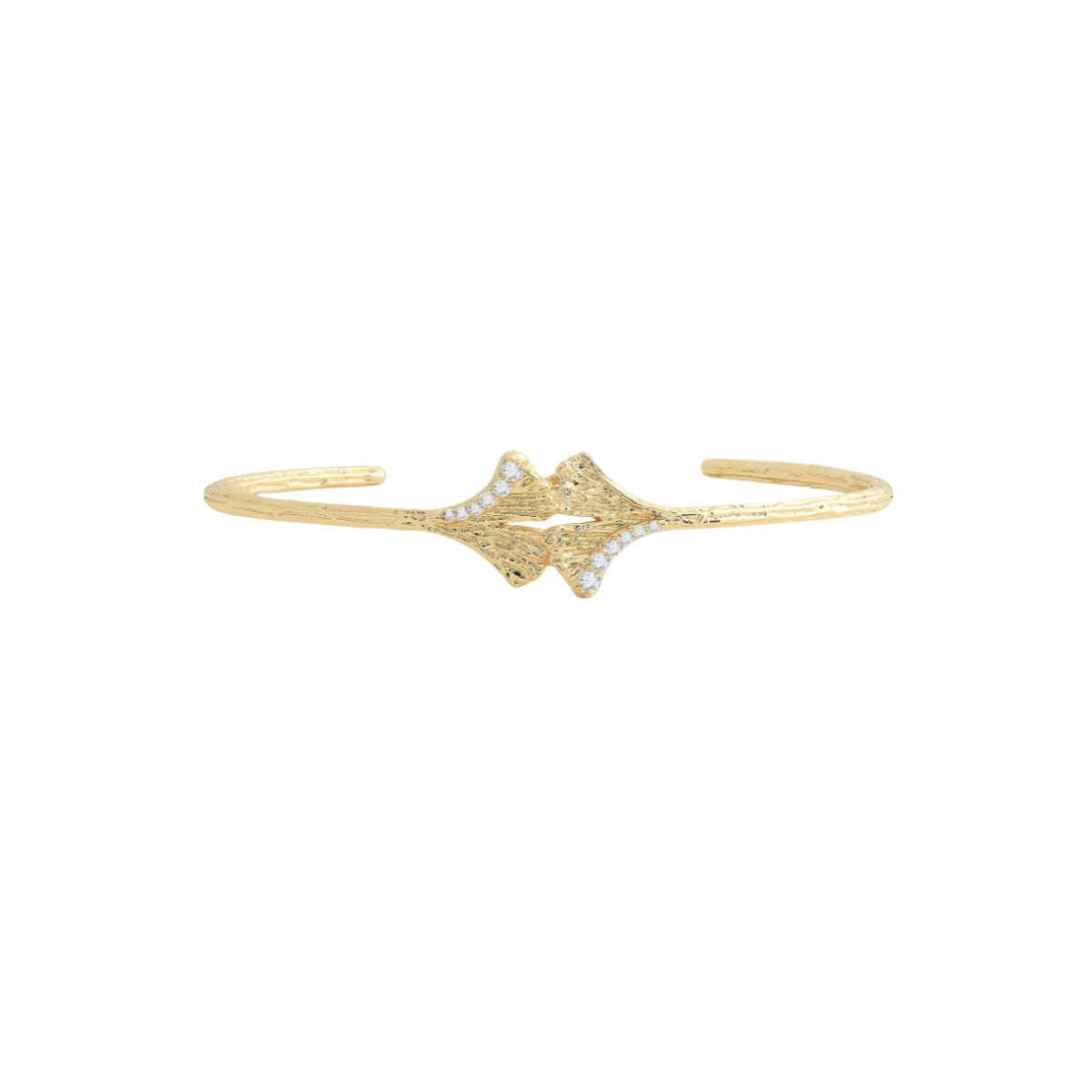 Gold Ginkgo Leaves Cuff
