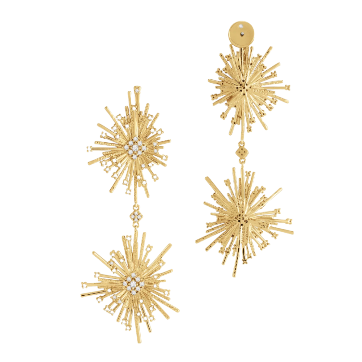 Anabel Aram Celeste Drop Gold Earrings