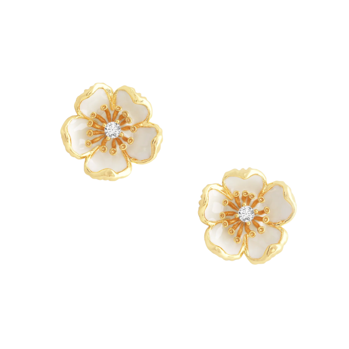 Wildflowers Enameled Stud Earrings