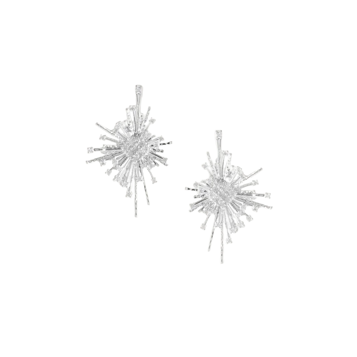Anabel Aram Silver Celeste Statement Earrings