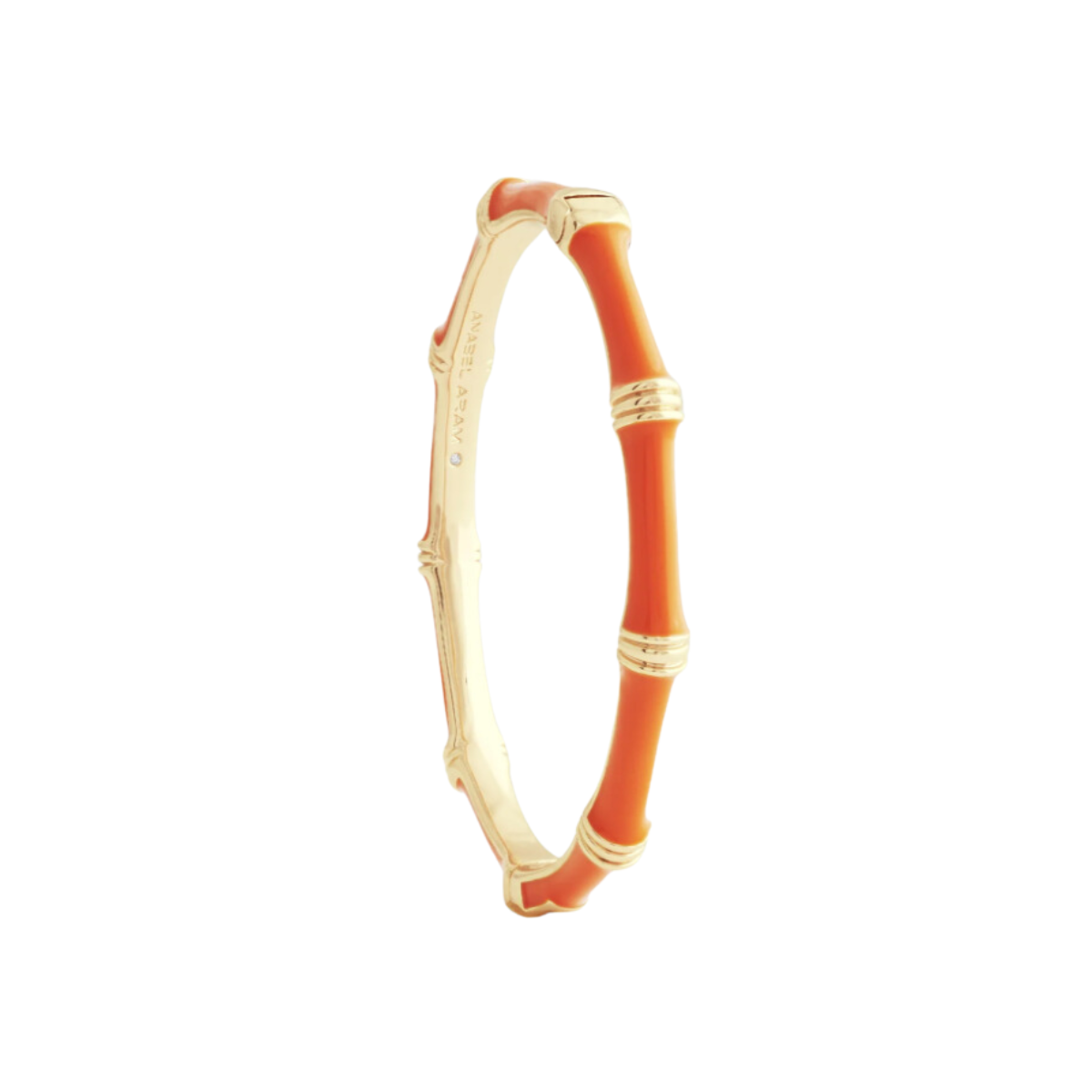 Clementine Bamboo Enameled Hinged Bangle