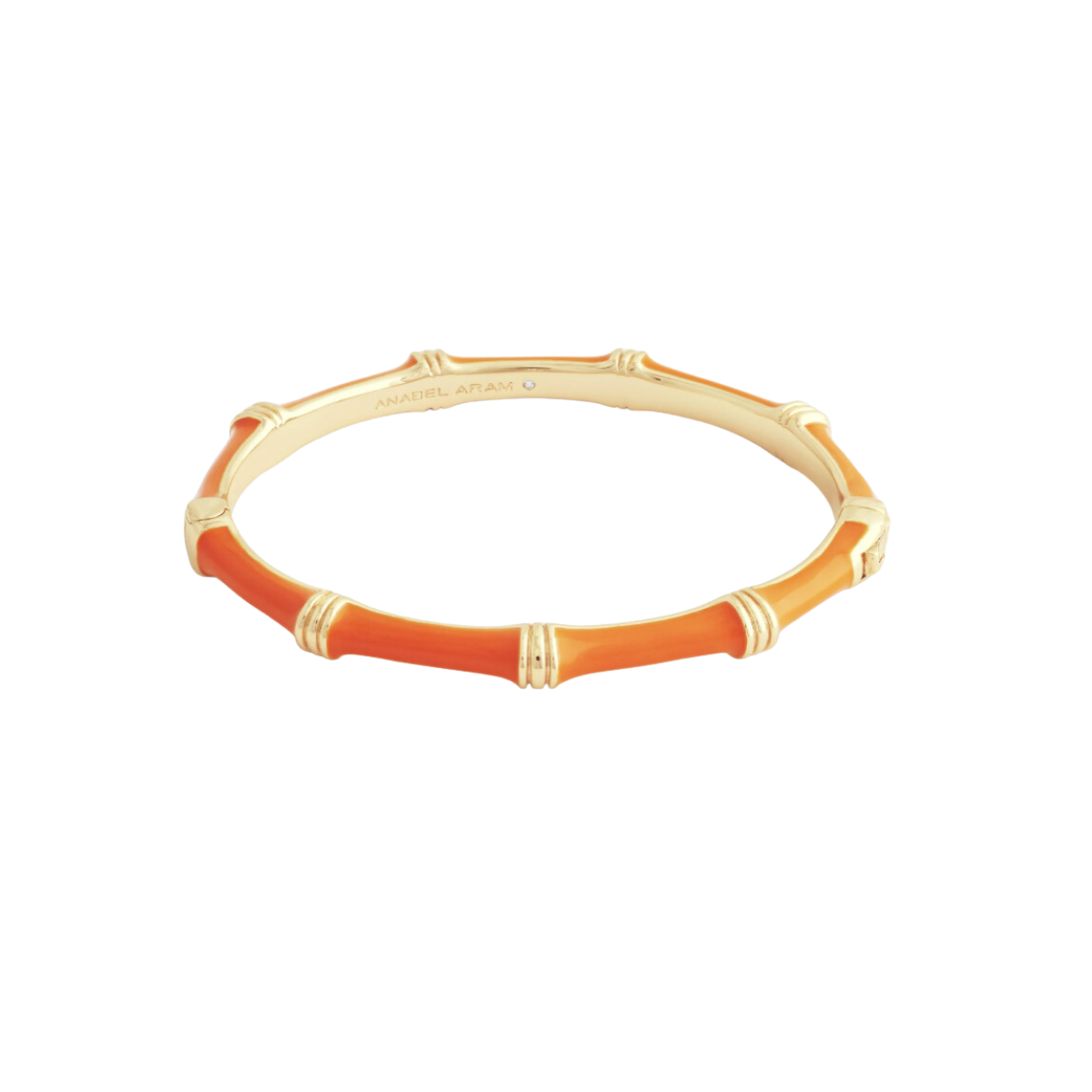 Anabel Aram Clementine Clementine Bamboo Enameled Hinged Bangle