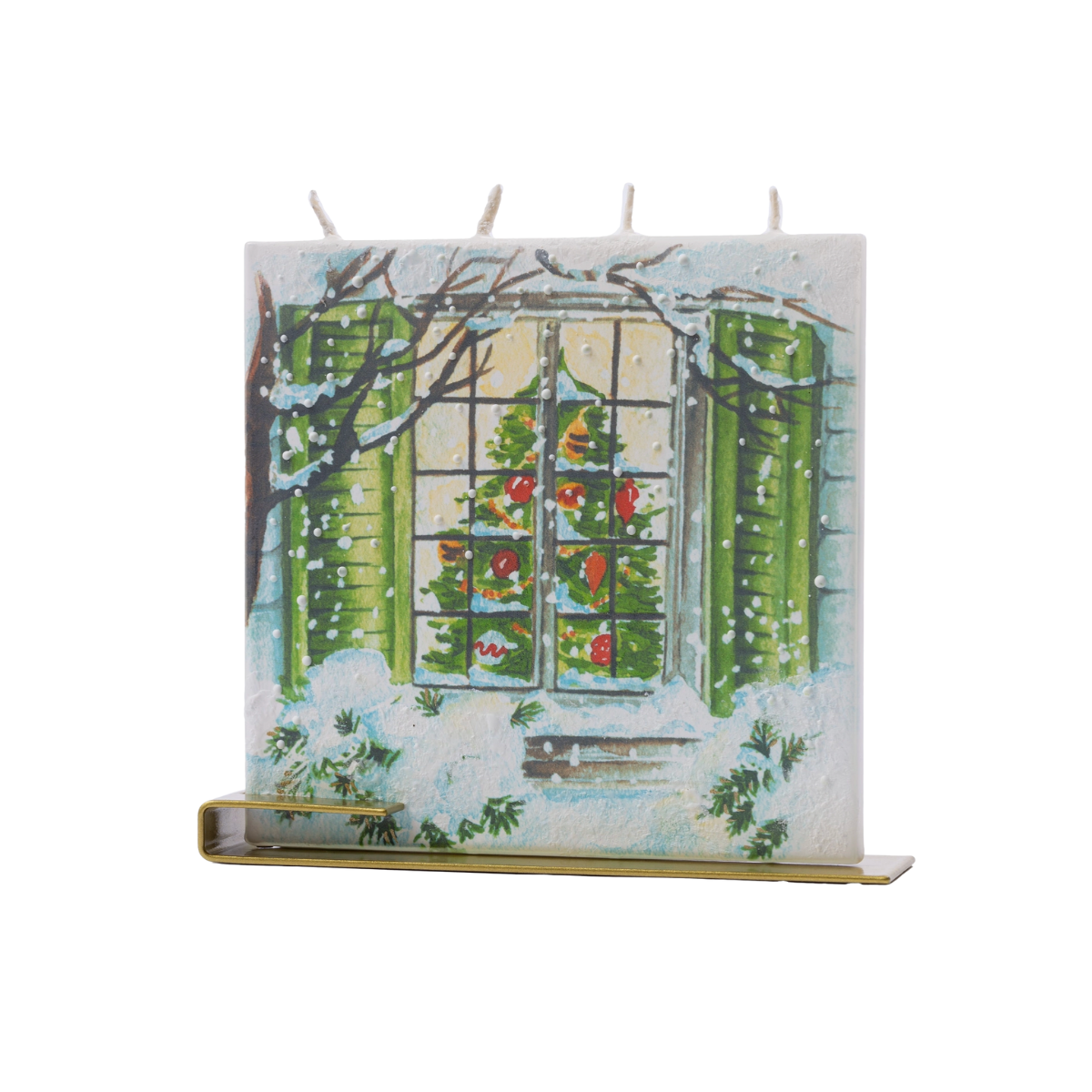 Flat Handmade Candle-Square Christmas Tree in Window.png
