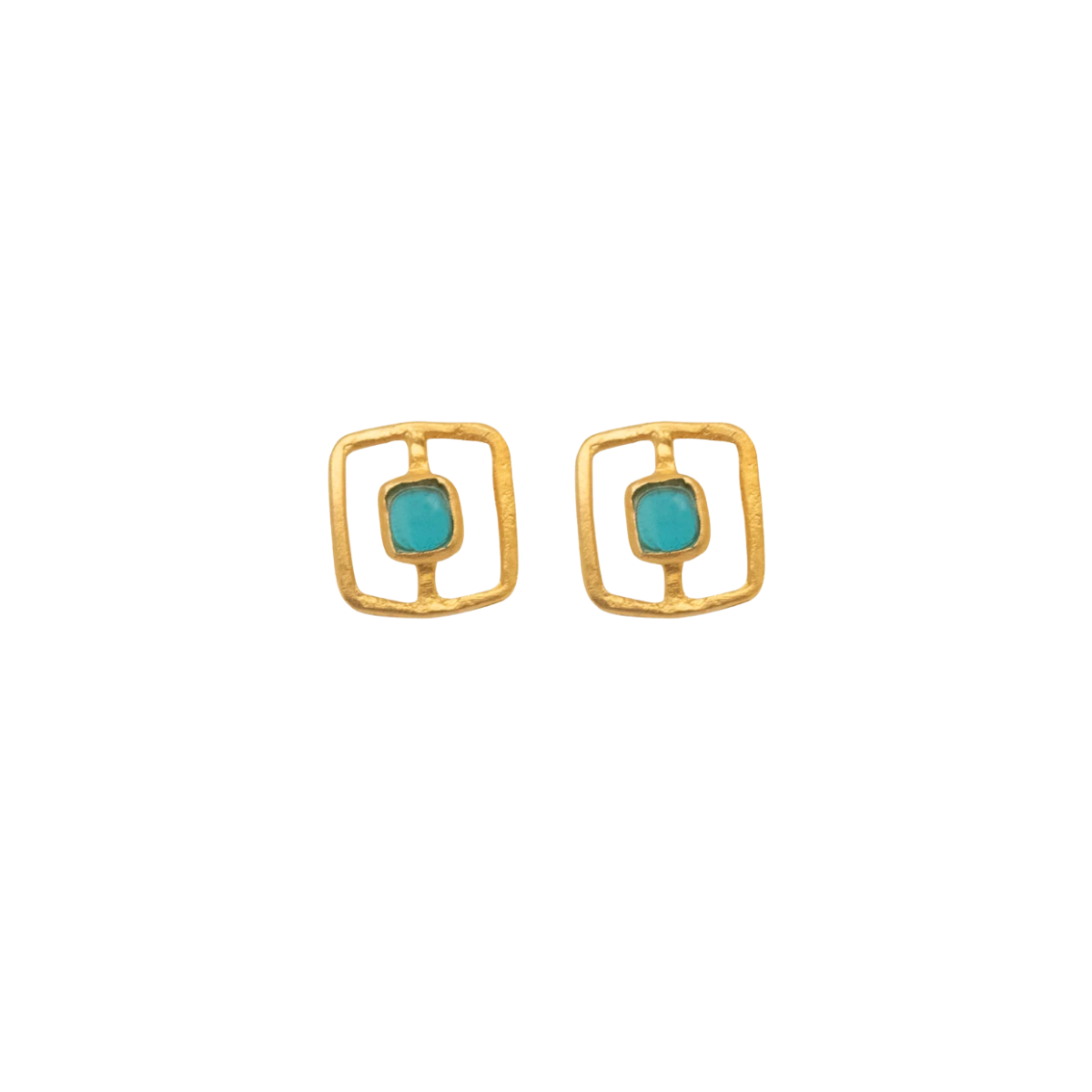 Michael Vincent Michaud Fragment Teal Post Earrings