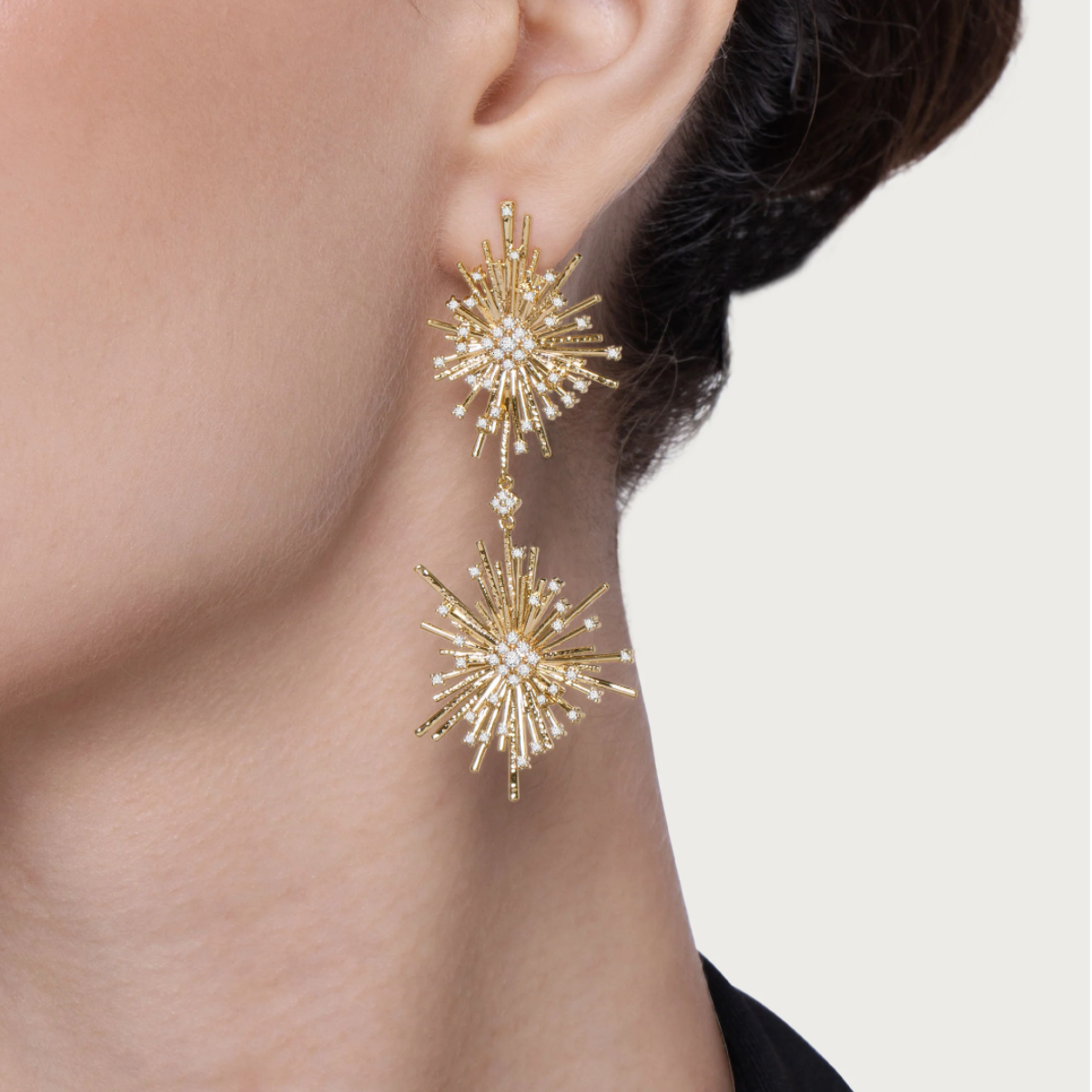 Anabel Aram Celeste Drop Gold Earrings