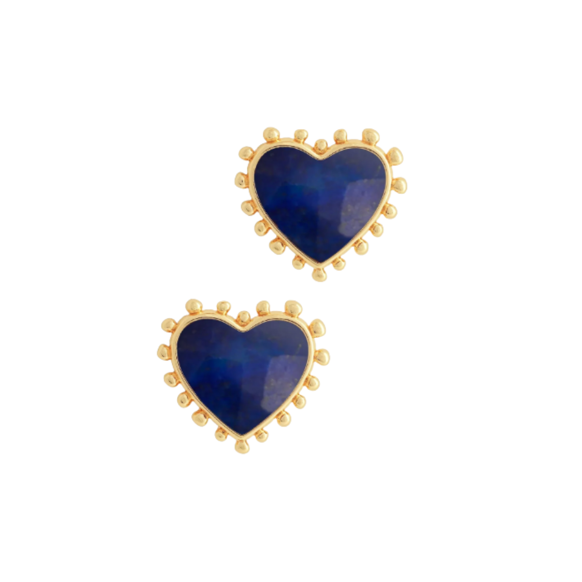 Blue Lapis Heart Earrings