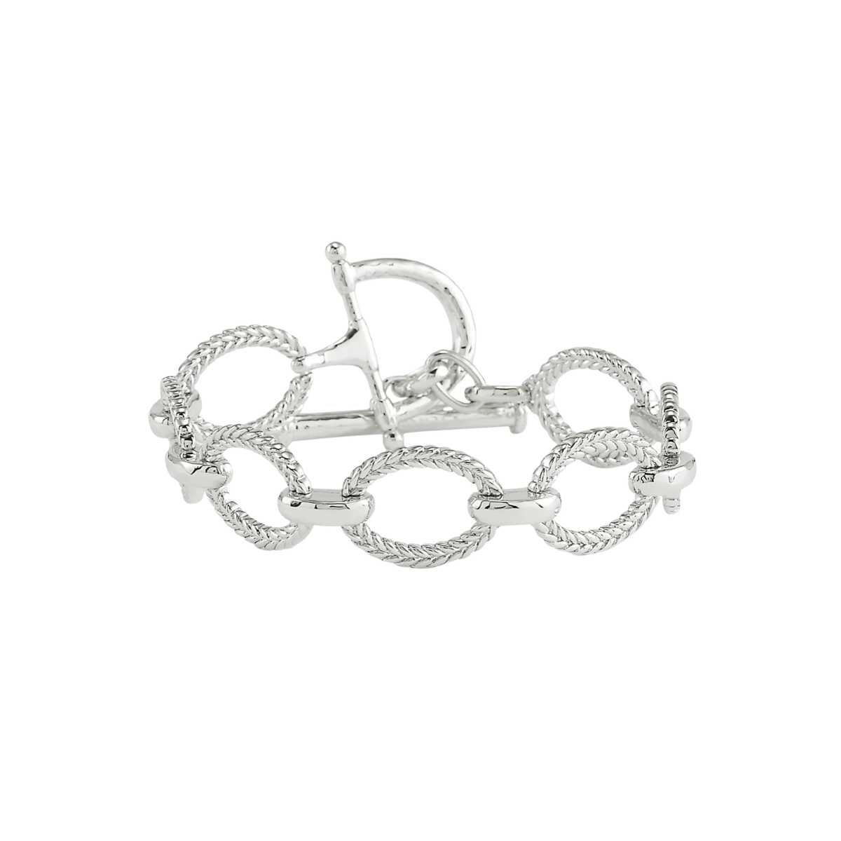 Anabel Aram Silver Cheval Ring Earrings