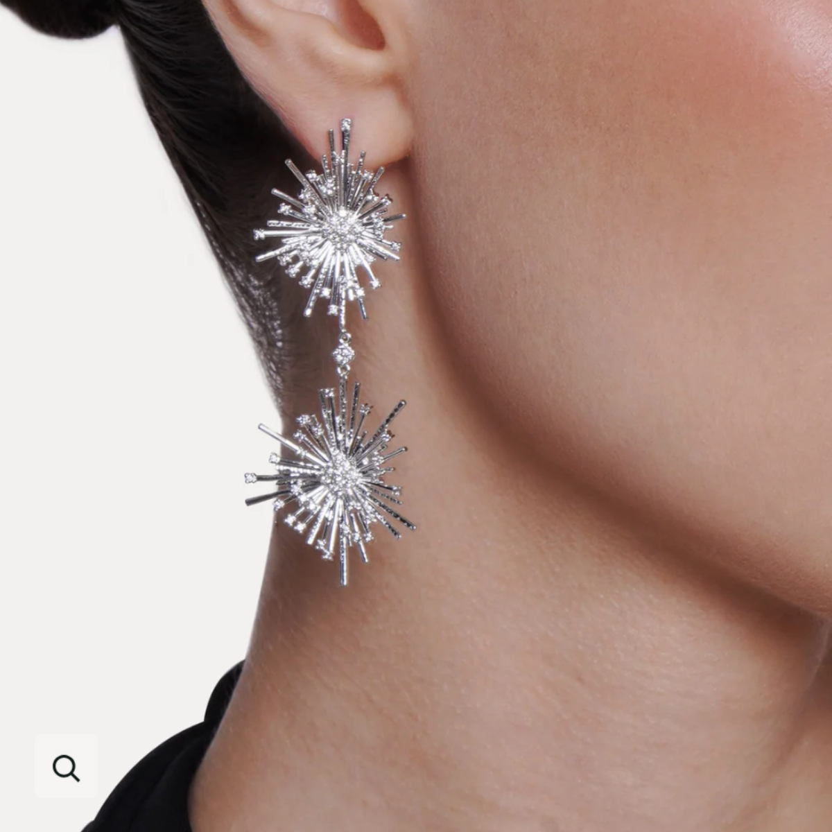 Anabel Aram Celeste Drop Silver Earrings