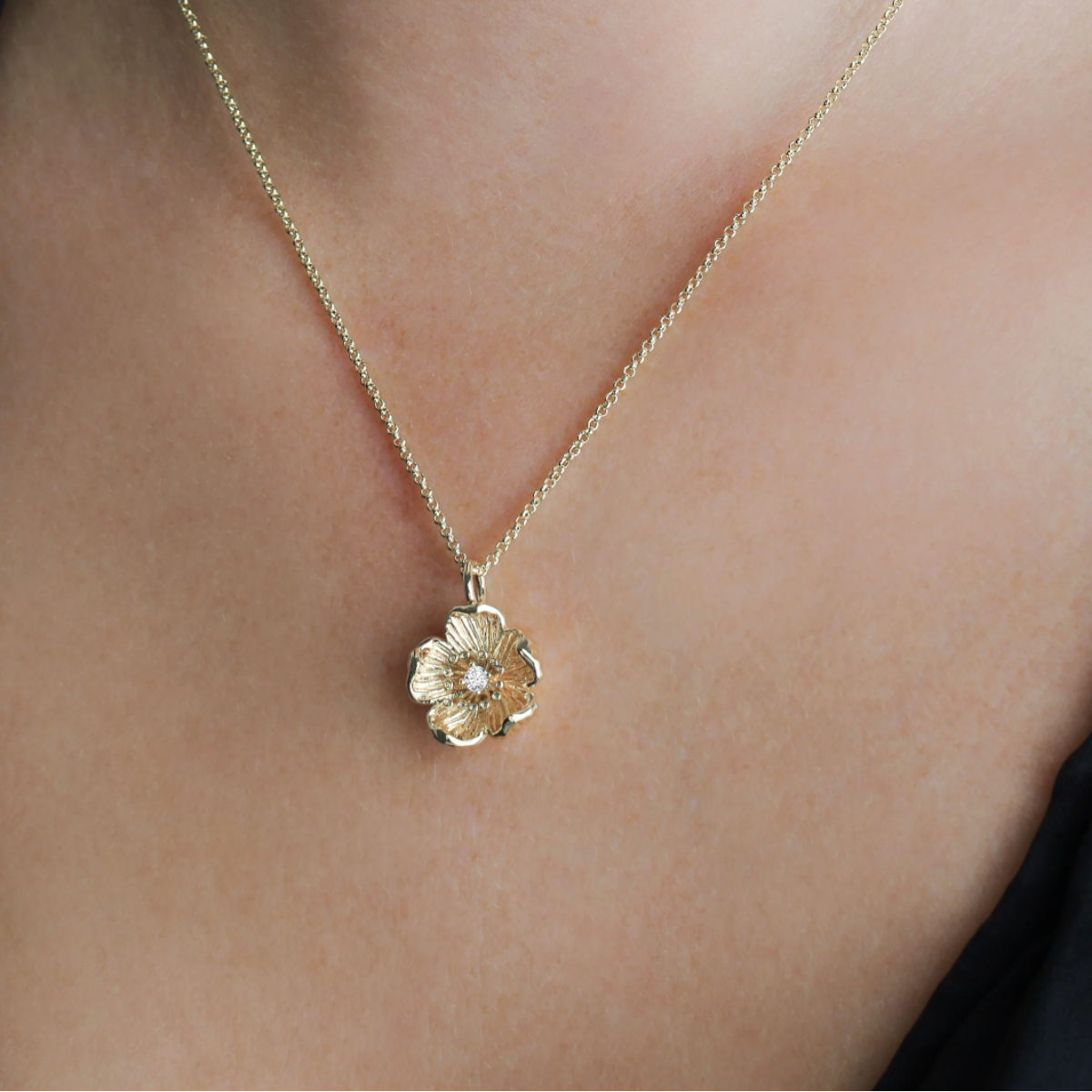 Wildflowers Gold Pendant Necklace