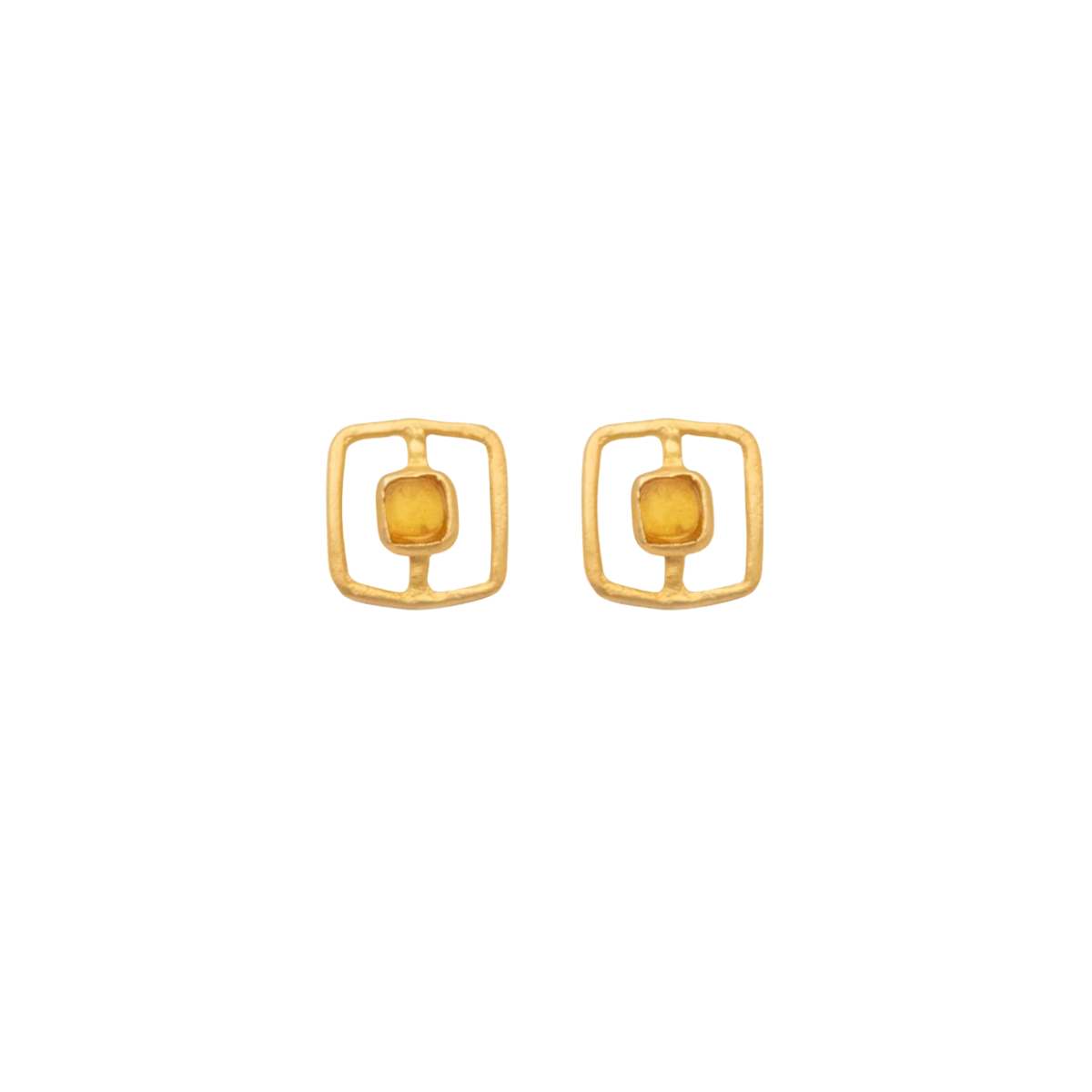 Michael Vincent Michaud Fragment Amber Post Earrings