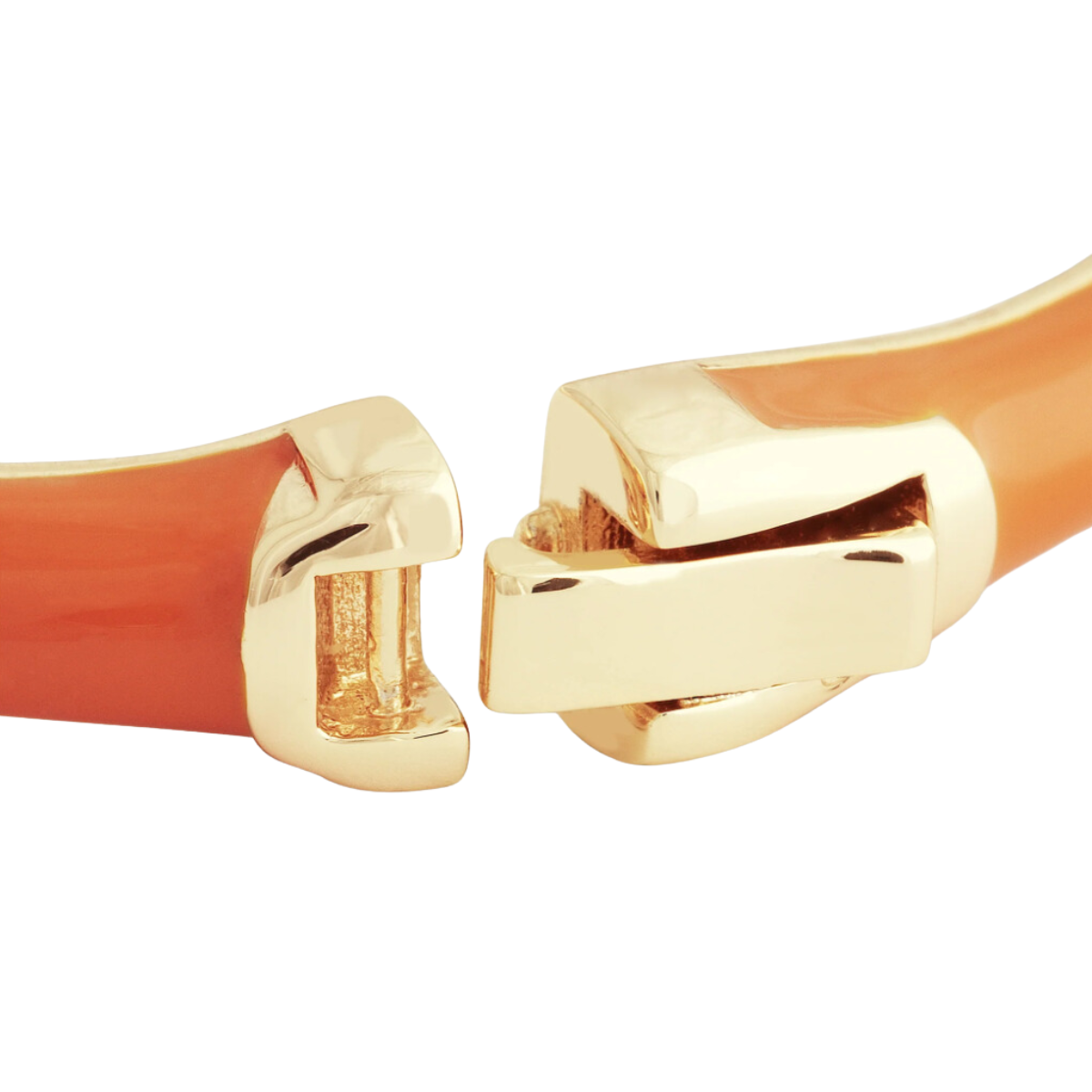 Clementine Bamboo Enameled Hinged Bangle