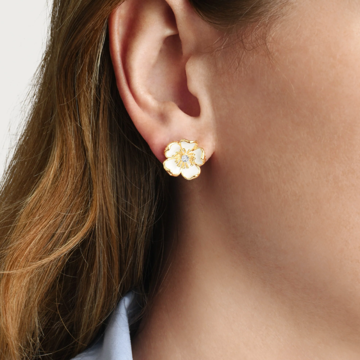 Wildflowers Enameled Stud Earrings