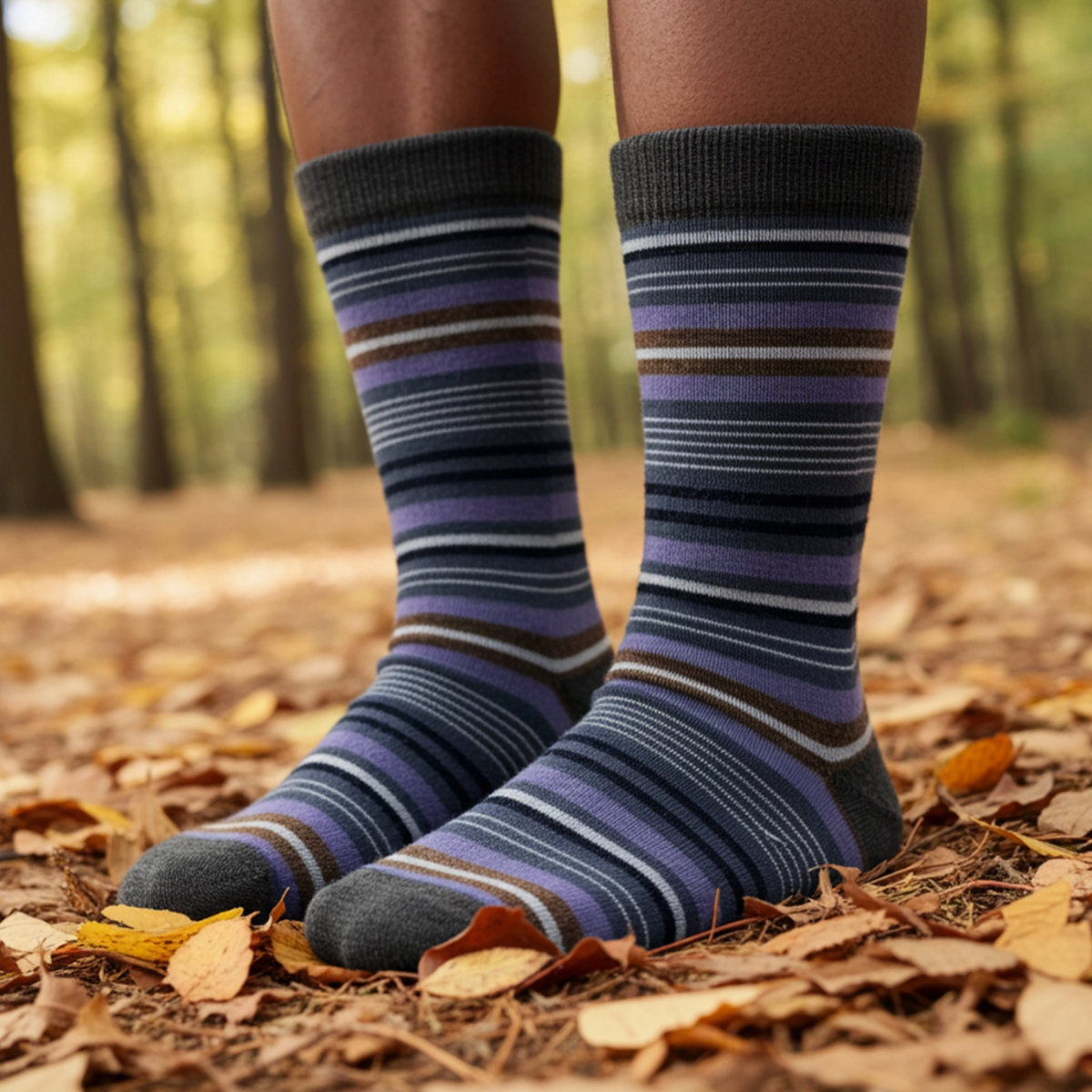 Alpaca Socks - Stripe - Dahlia