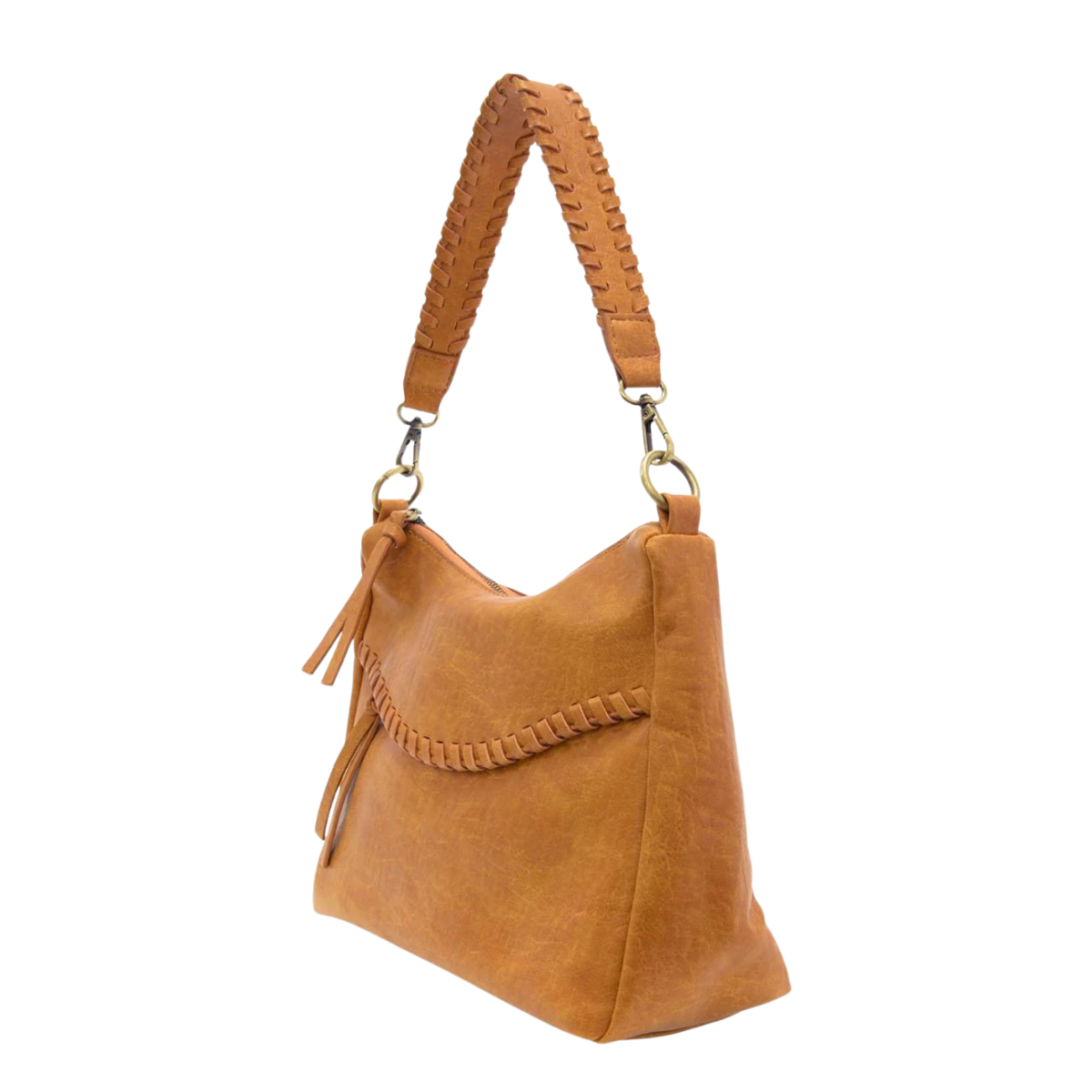 Whipstitch Convertible Whiskey Color. Crossbody