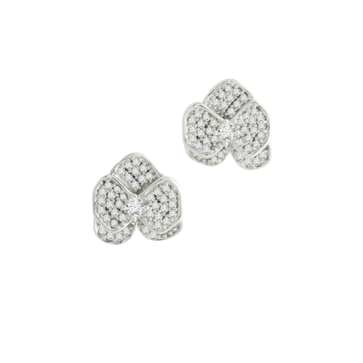 Anabel Aram Orchid White Pavé Silver Studs