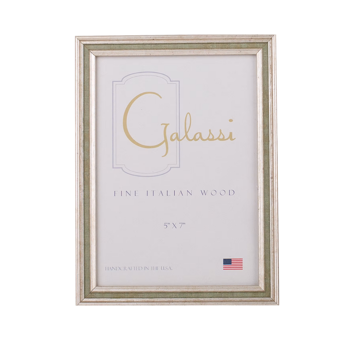 Silver Trim with Green Chanel Italian Wood Frames