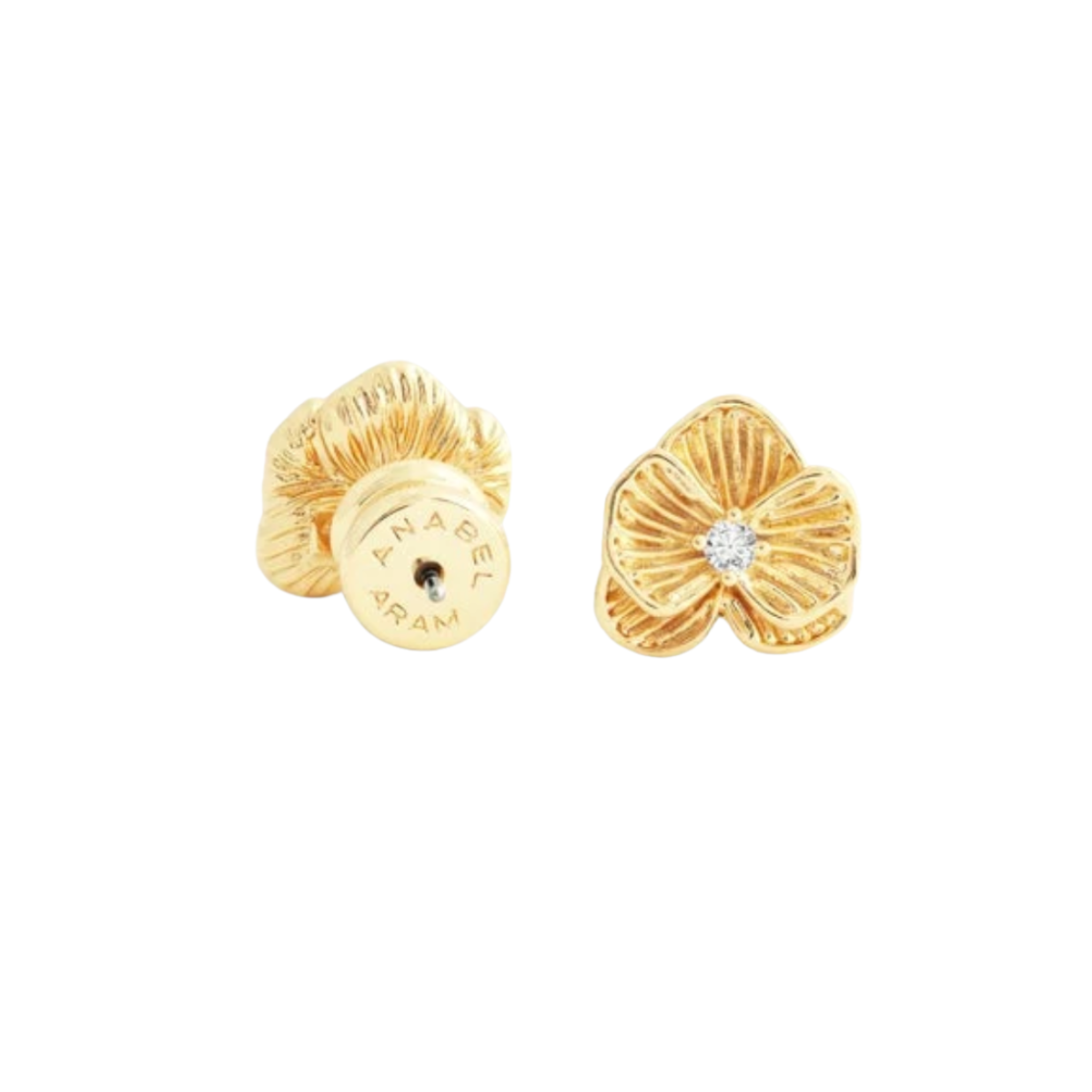 Anabel Aram Orchid Gold Stud Earrings