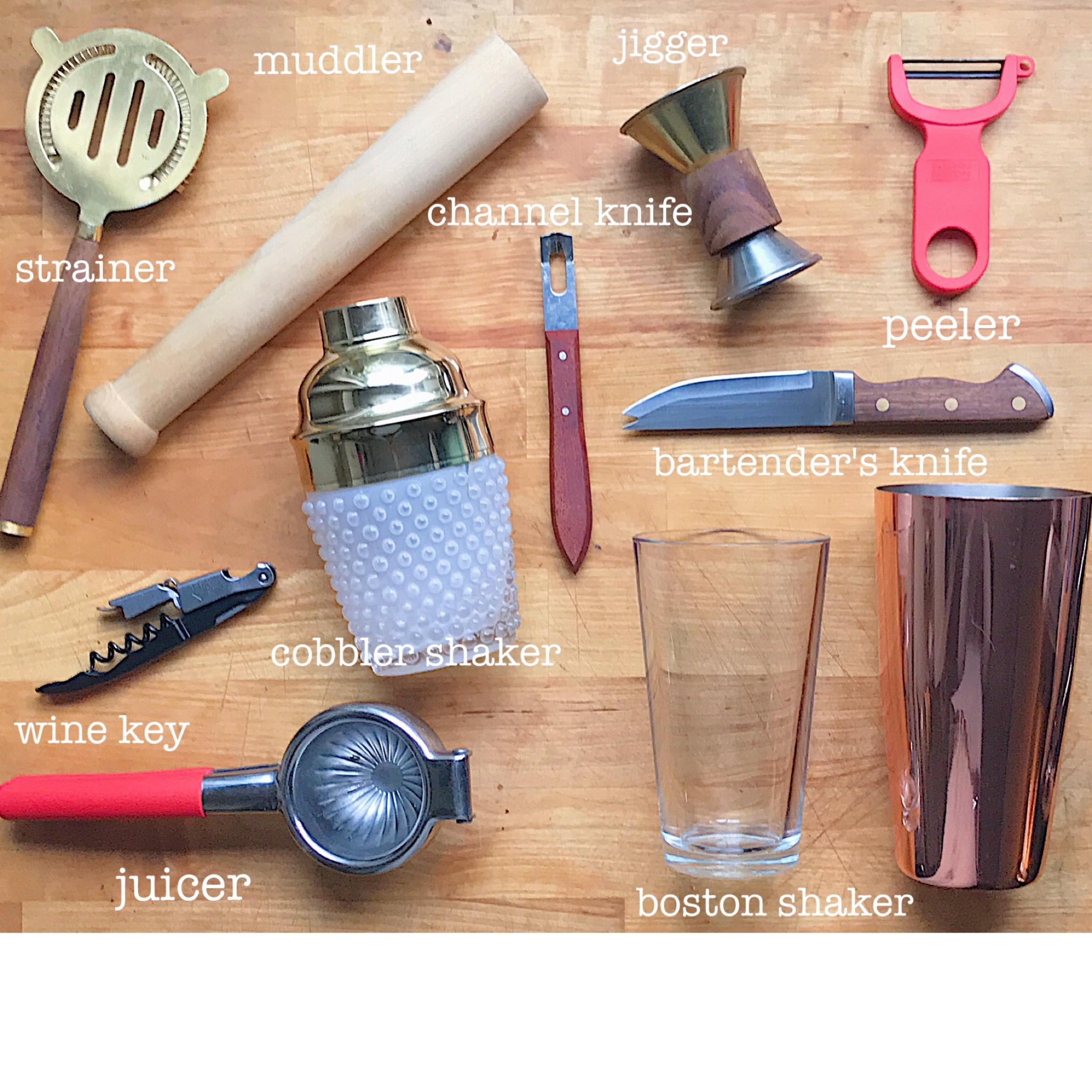 Bar Tools, Coffee Tools, Shakers, Garnish Tools