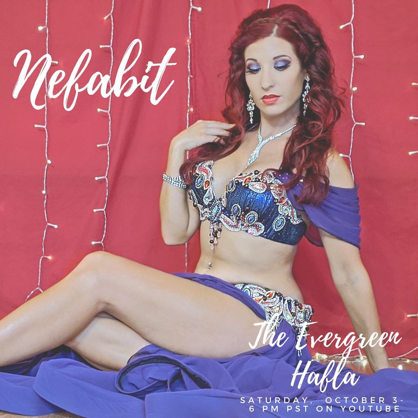 The lovely @nefabit will be joining us also! So happy to have discovered her in this in between/quarantine time and I know you&rsquo;ll enjoy her dancing.  #evergreenhafla #bellydance #raqssharqi #spokane