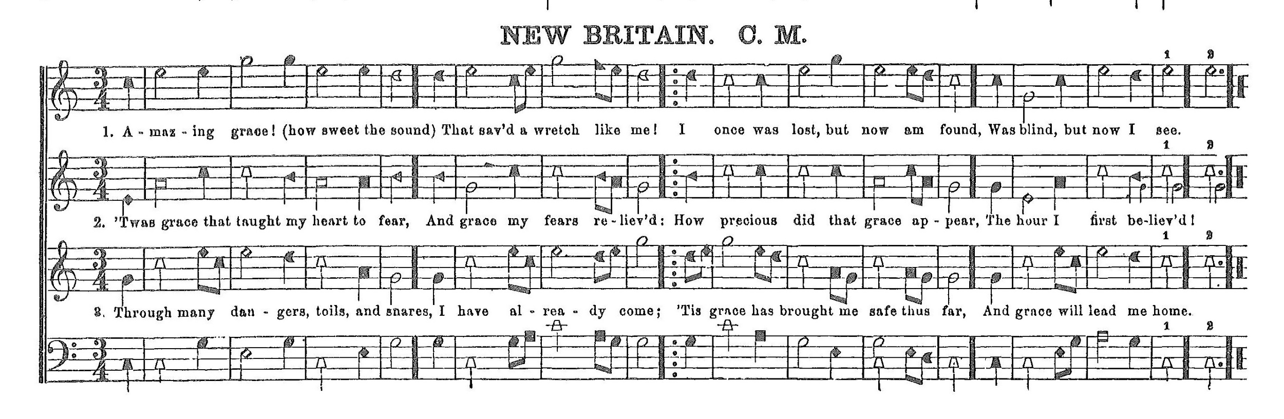 Shape notes are a system of notation in which different tones have different shapes. Shape notes became popular in the 19th century as a teaching method in singing schools. Two of the earliest manuals to include shape notes were The Easy Instructor (1801) by William Smith, and The Musical Primer (1803) by Andrew Law.