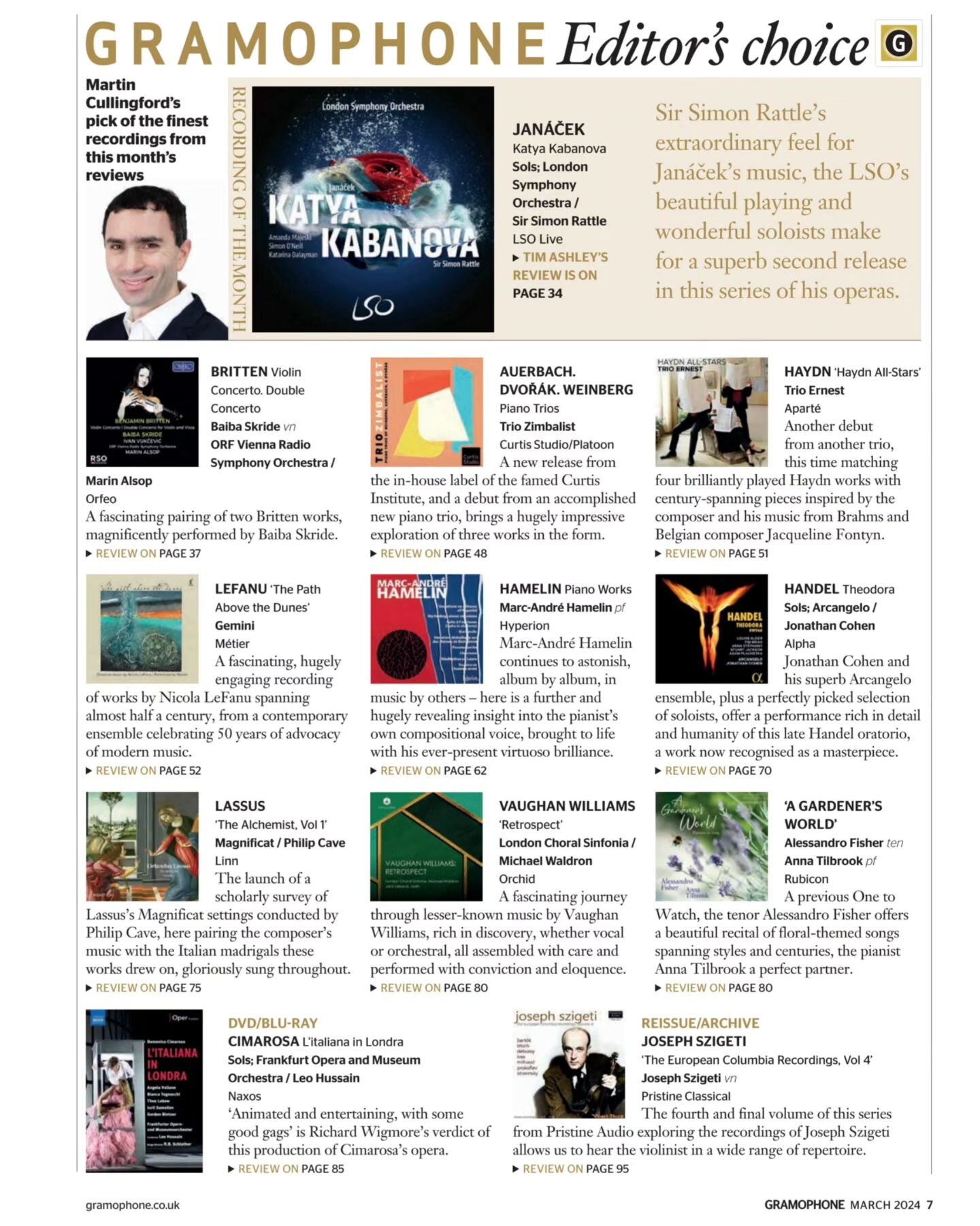 Our &quot;Retrospect&quot; album was featured on @gramophonemagazine Editor's choice 😊 A fruitful collaboration with @thelcsmusic and Michael Waldron @mikemakingmusic, released on @orchidclassicslabel! Have you already listened to our latest album?