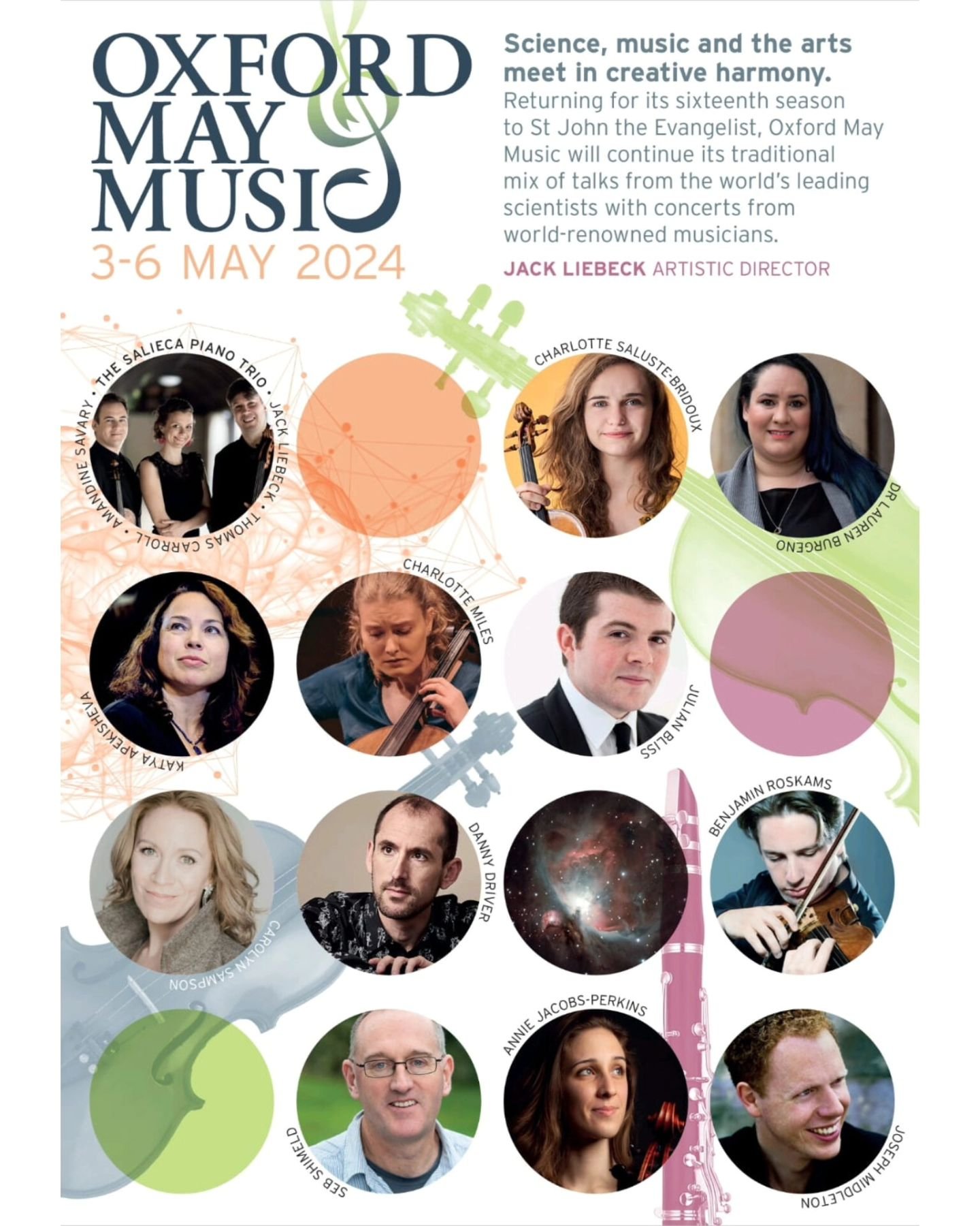 Happy to be back serving as artistic director of the 16th Oxford May Music happening from 3 to 6 May 2024 🙂 Come join us and immerse yourself in a mix of talks from the world's leading scientists with concerts from world-renowned musicians!