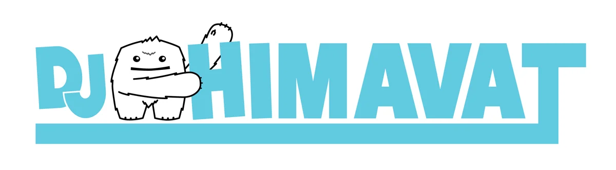 DJ HIMAVAT Logo - Light Blue