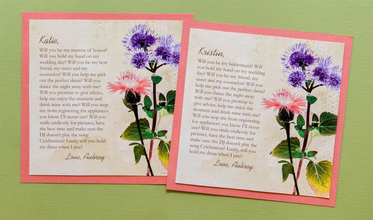 Bridesmaid Cards