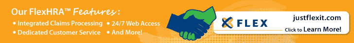 728 x 90 Animated GIF Banner Ad // FlexHRA Promotion