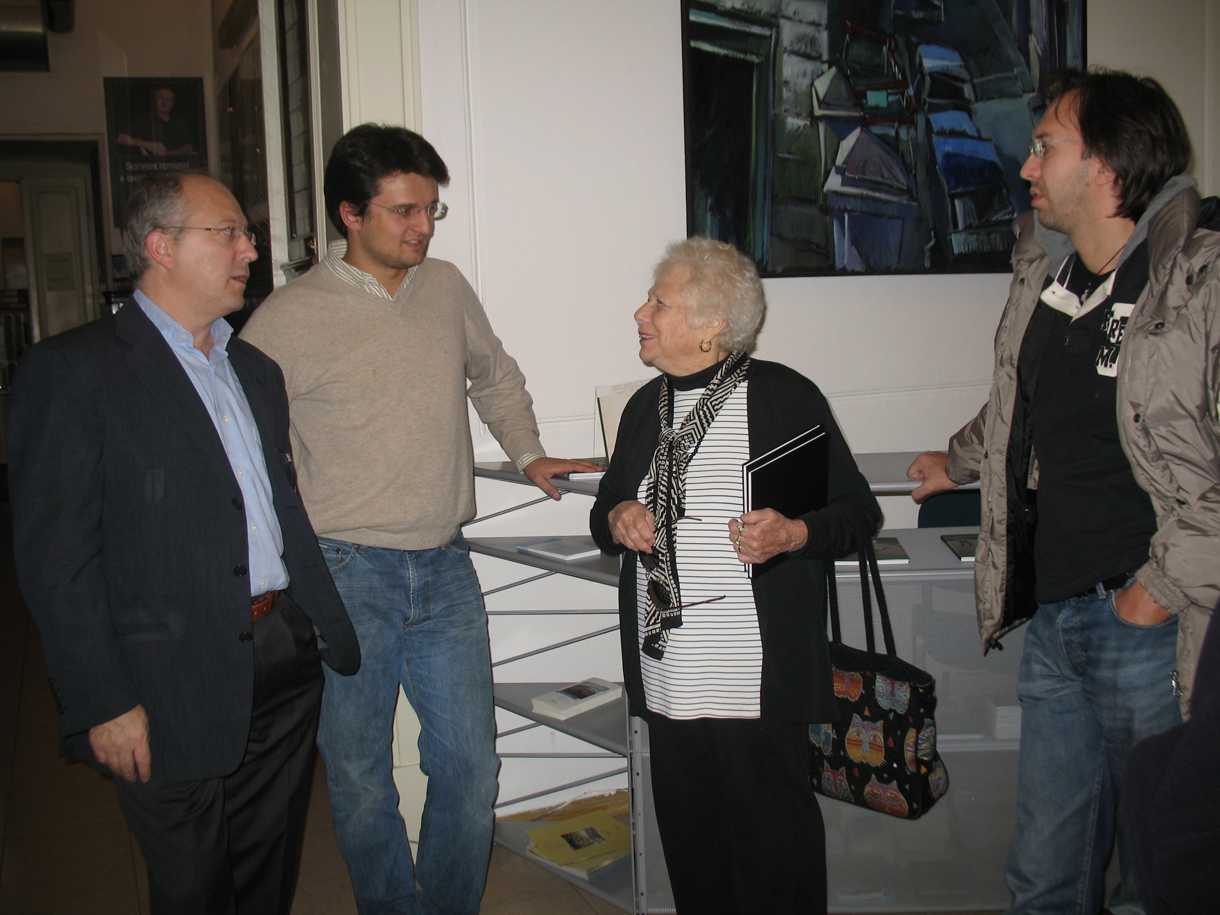 Naomi Rosenblum with Camillo Fornasieri and Photographer, Pierpaolo Mittica