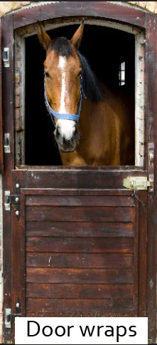 Horse Barn door wrap