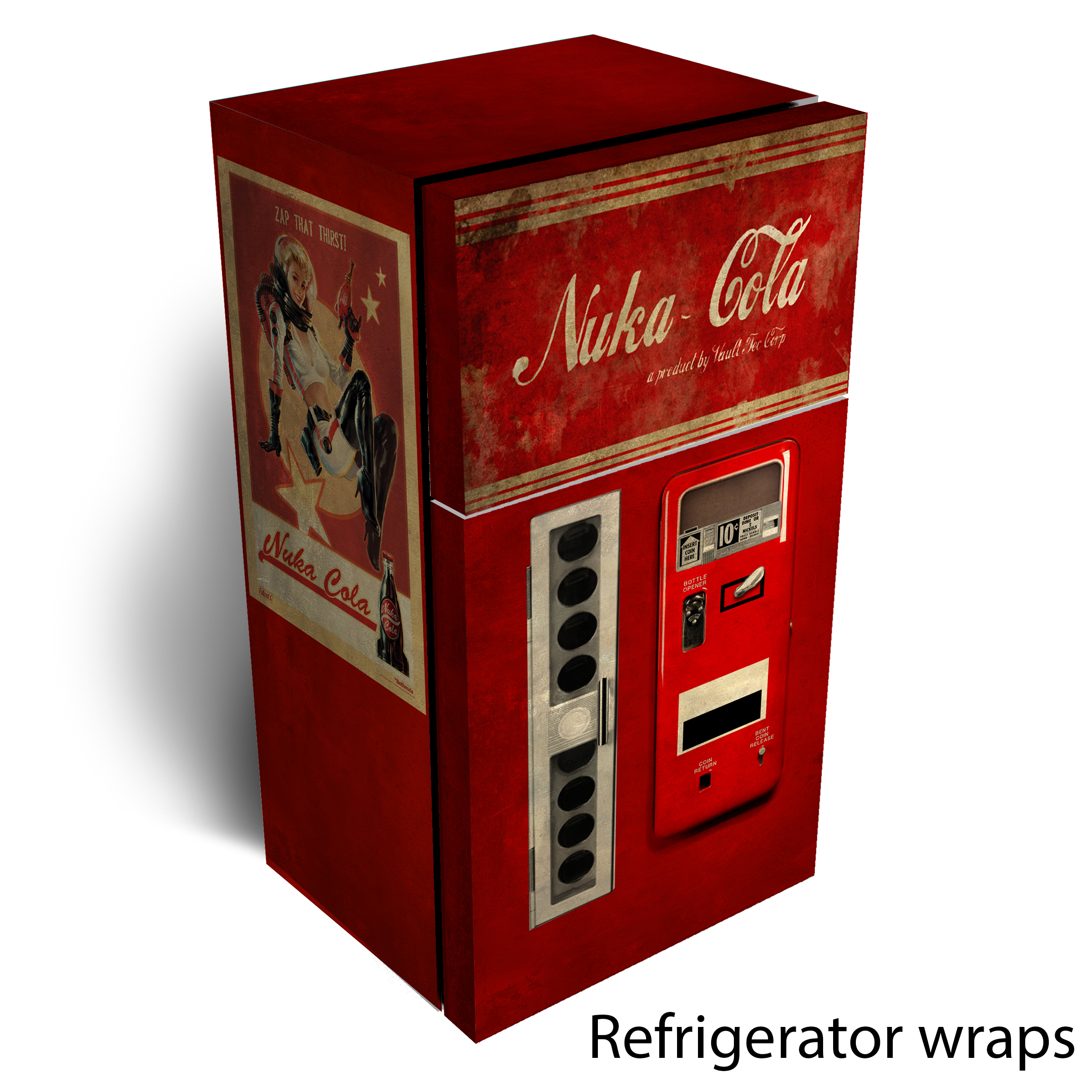 Nuke Cola refrigerator wrap
