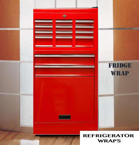 Tool box red refrigerator wrap sticker