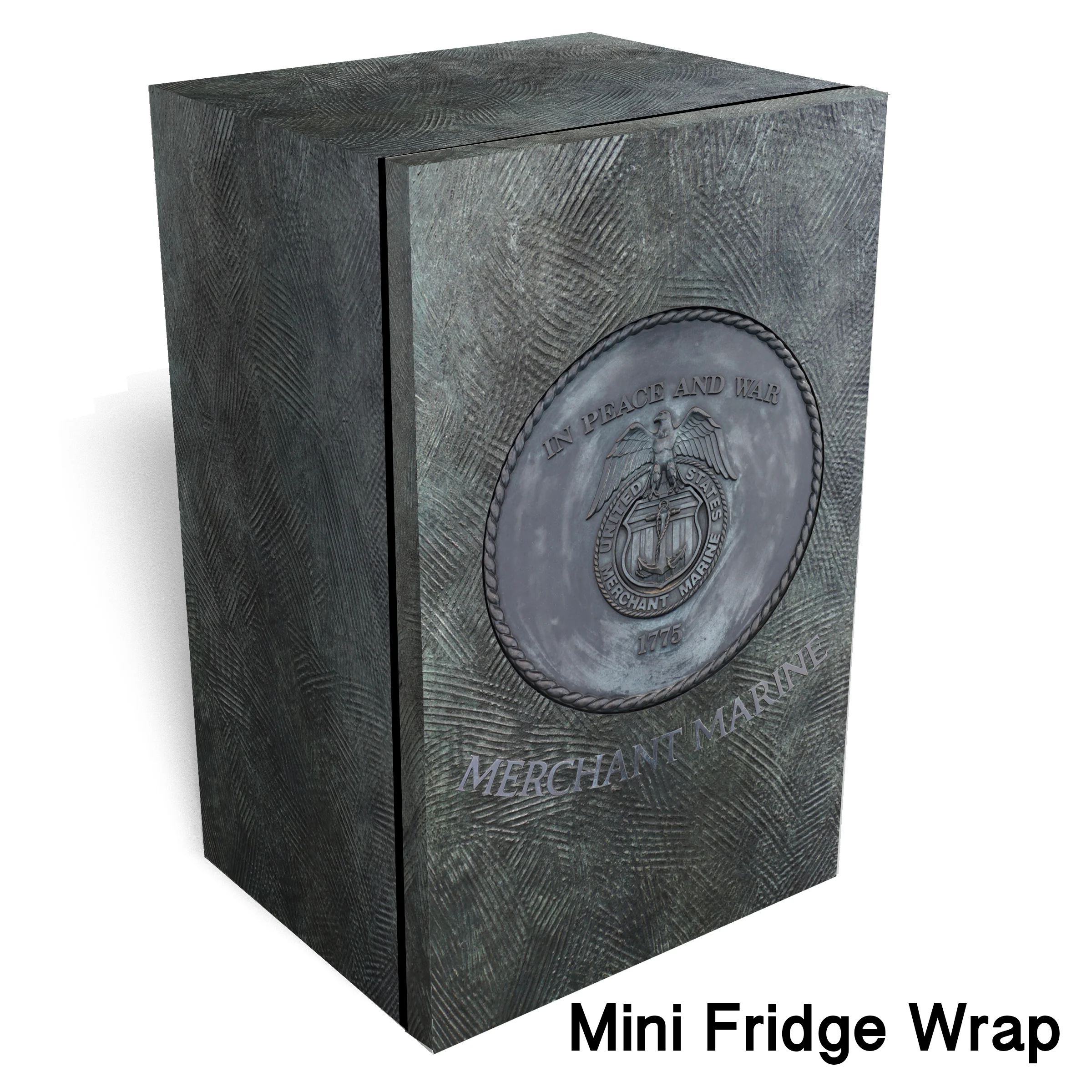 Merchant Marine logo metal Mini fridge wrap