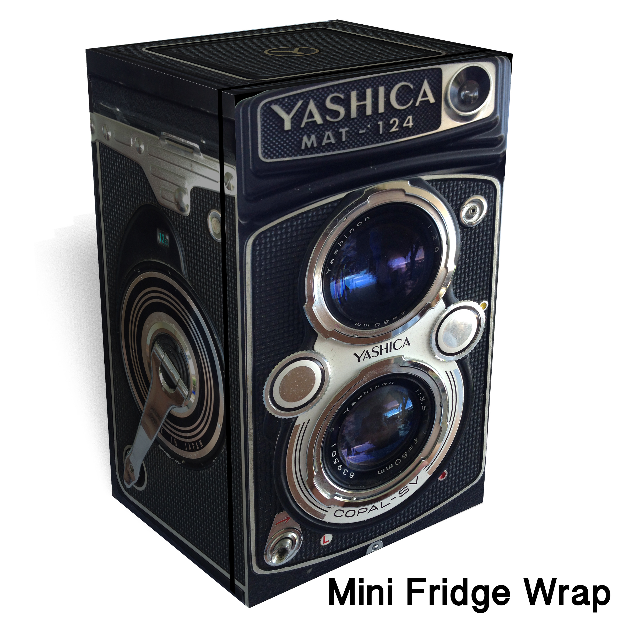 Vintage Yashica camera Mini Fridge wrap
