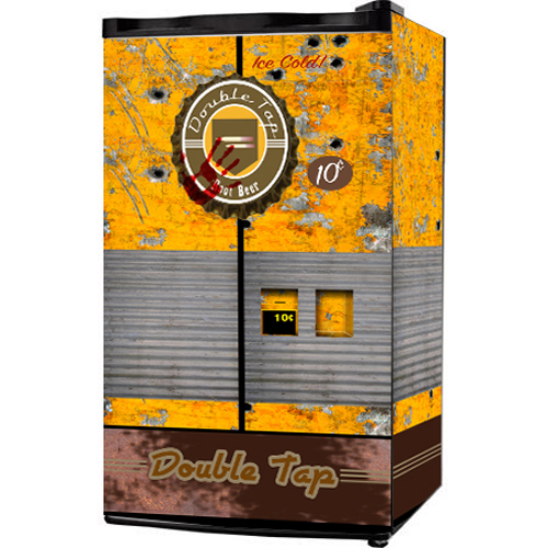 Double tap rootbeer mini fridge wrap