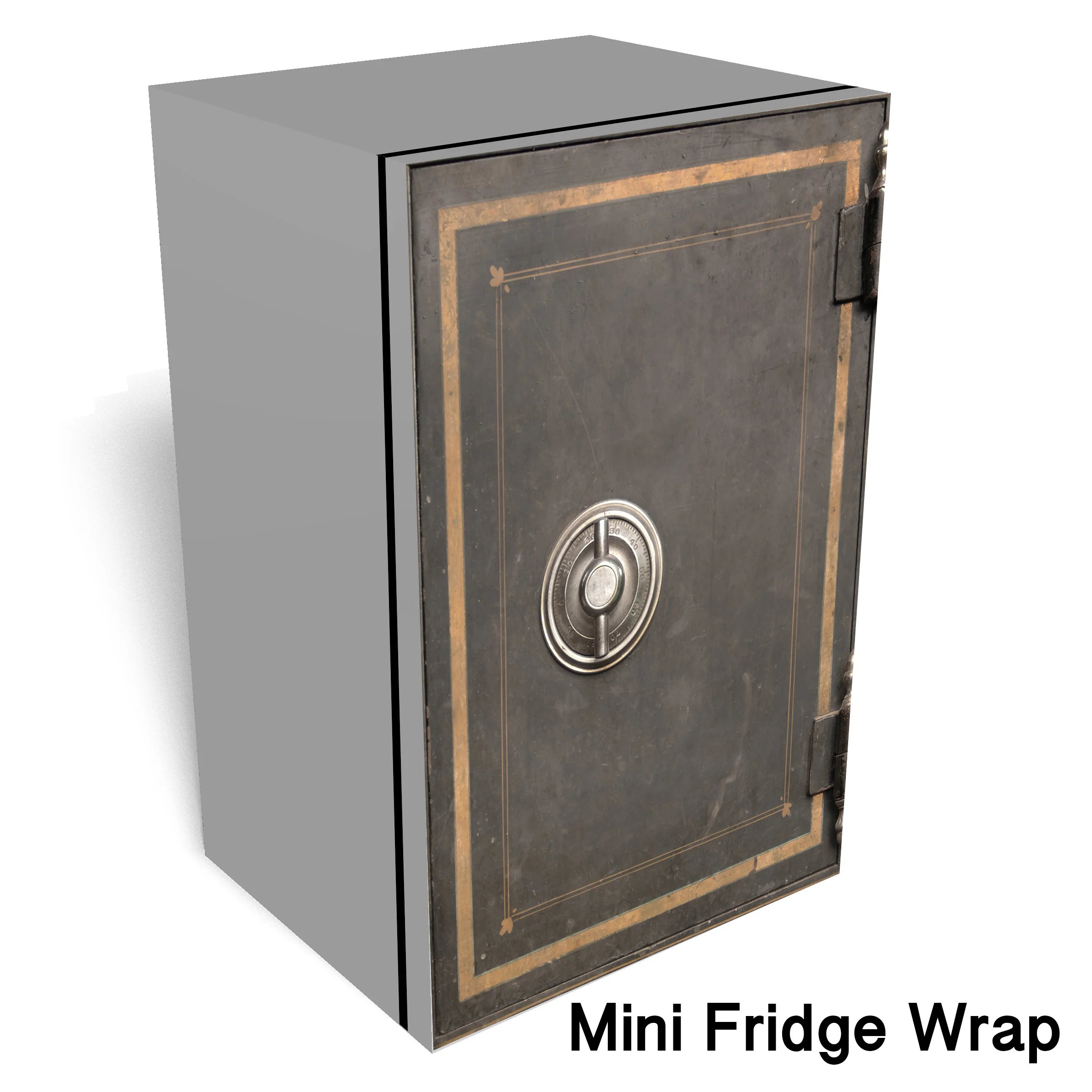 Vintage safe Mini fridge wrap
