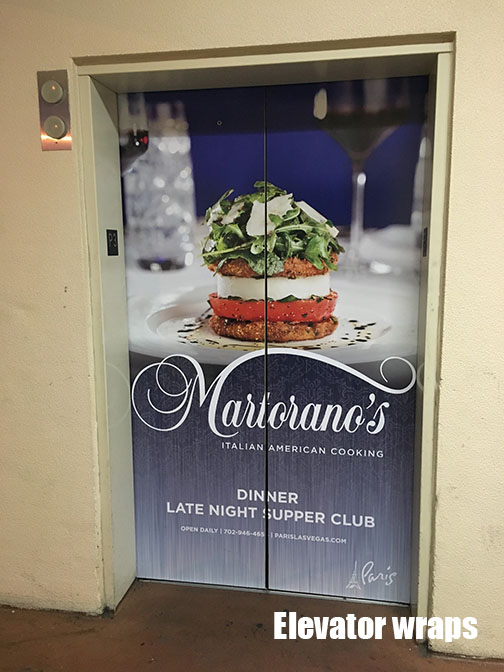 Elevator Door wrap Martorano's