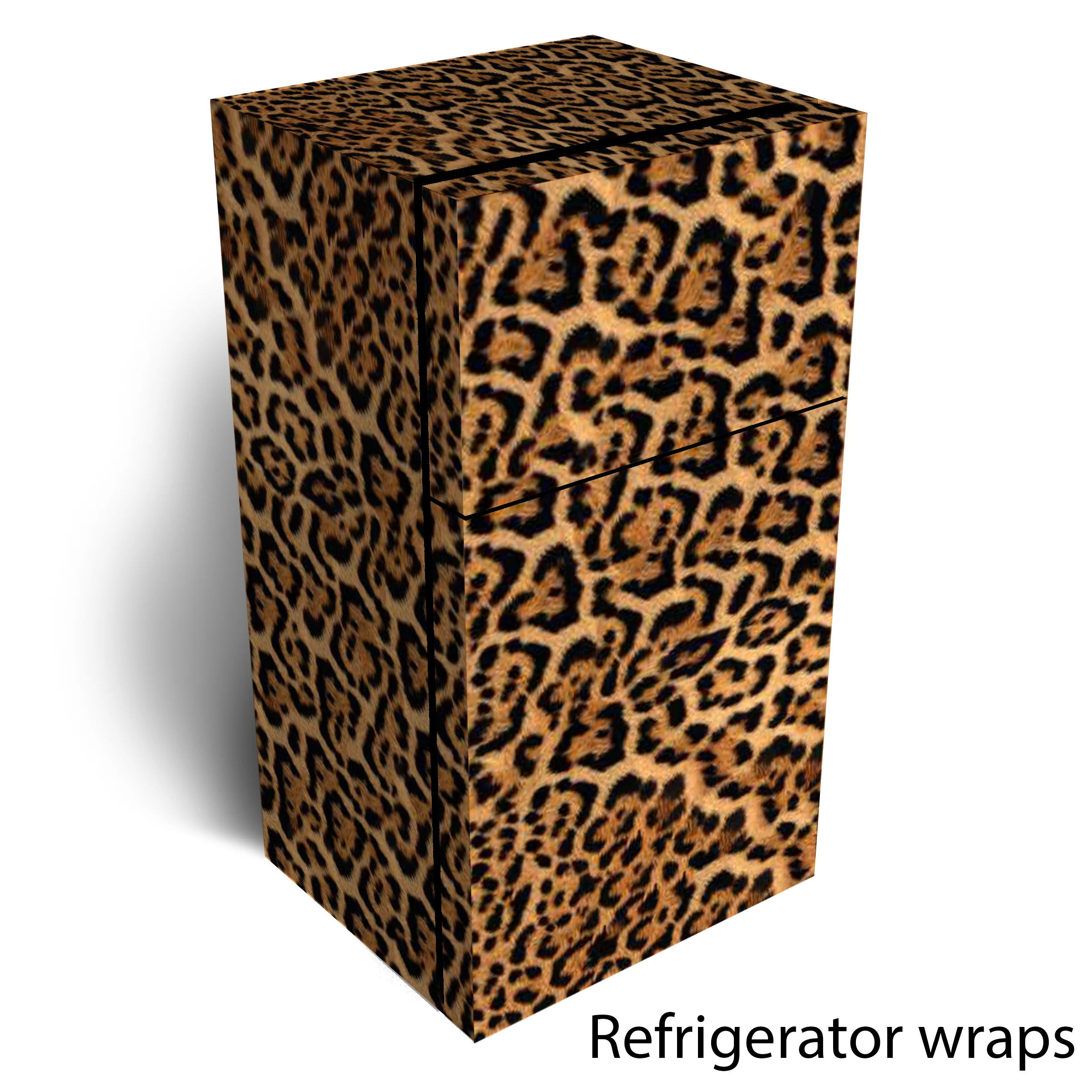 leopard skin refrigerator wrap