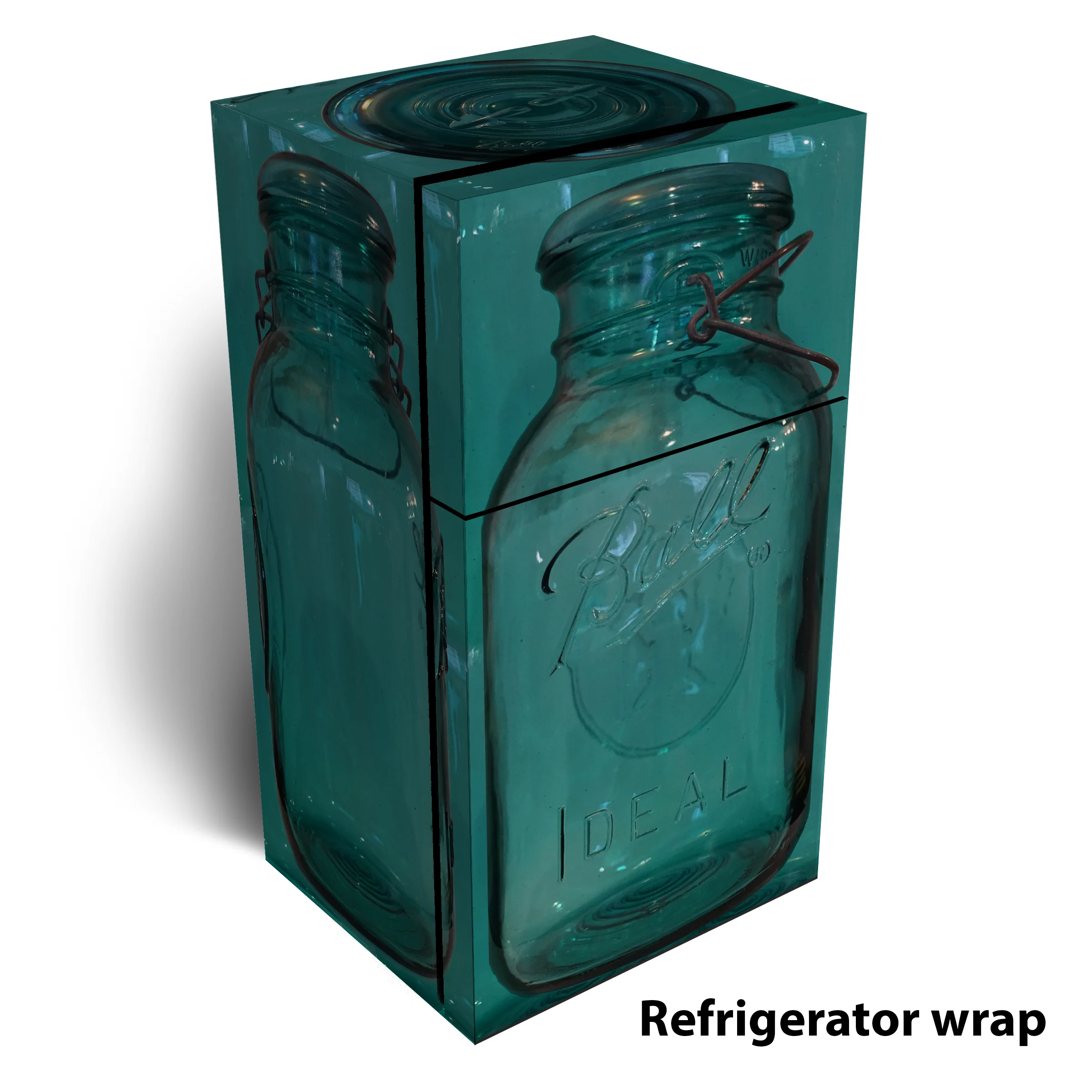 Ball vintage MASON JAR refrigerator wrap