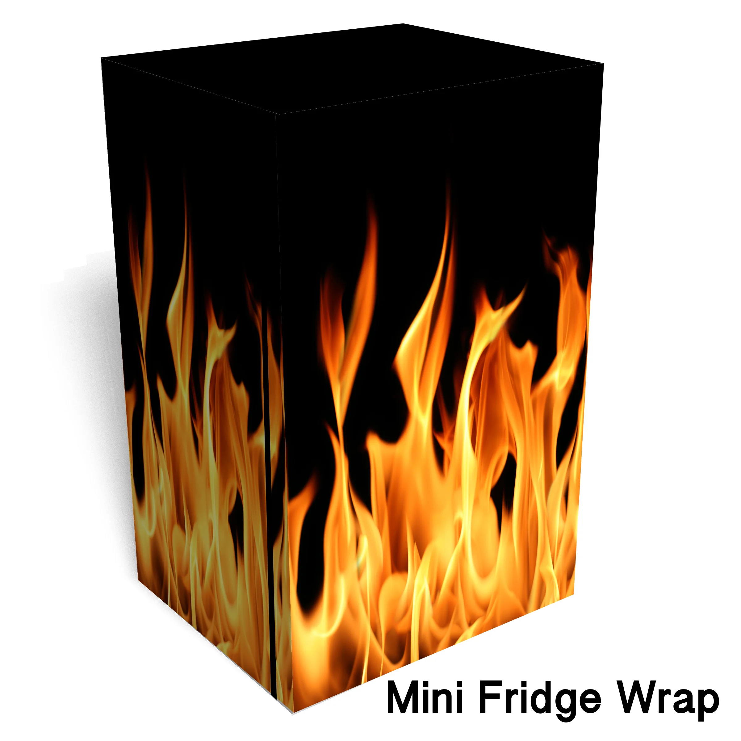 Flames Mini fridge wrap