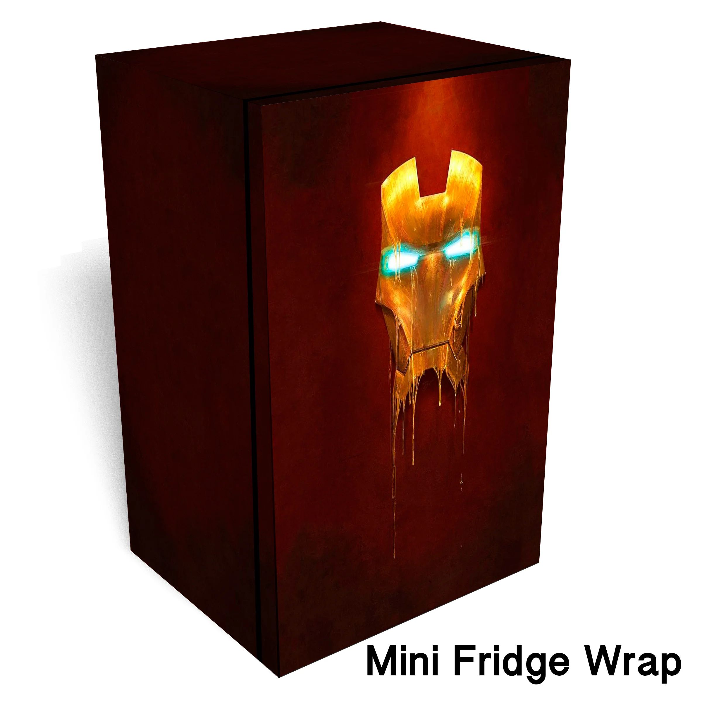 Ironman Head Mini fridge wrap