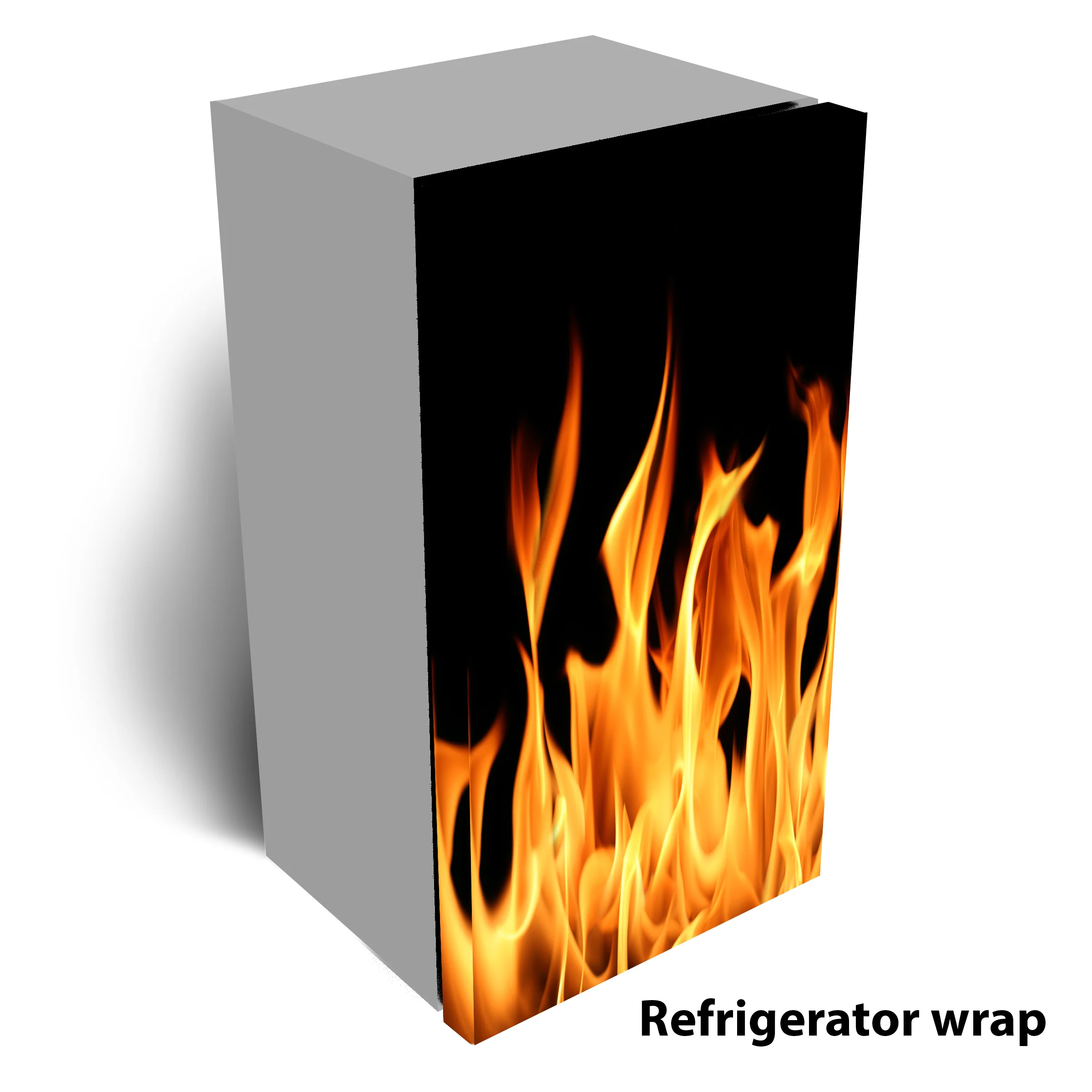 Flames Refrigerator Wrap